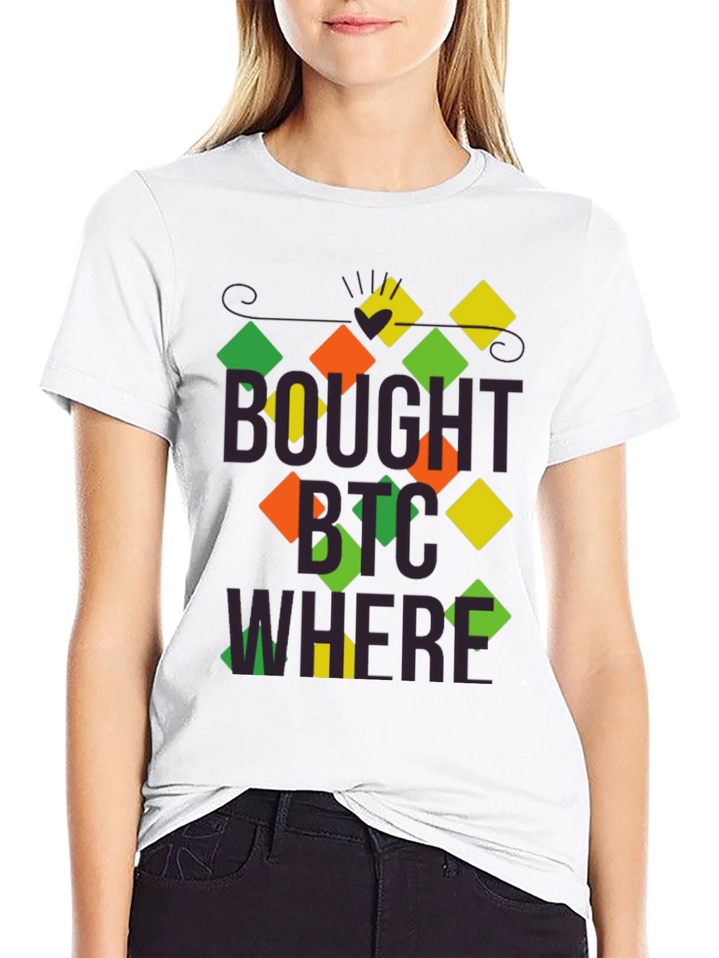 BTC Crypto T-Shirt - Bought Bitcoin Where Design