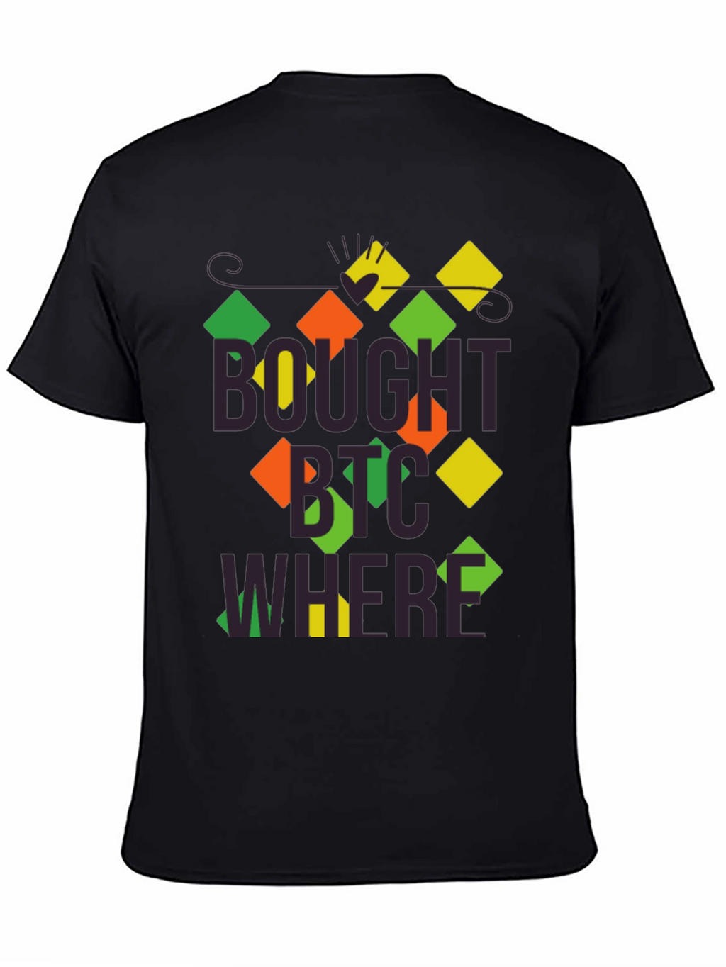 BTC Crypto T-Shirt - Bought Bitcoin Where Design