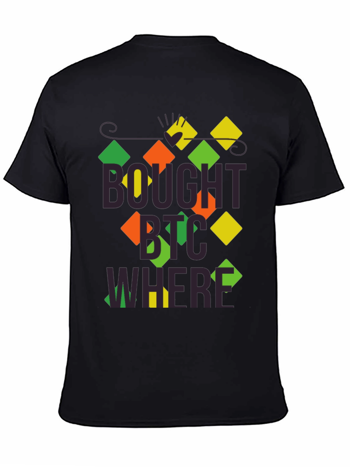 BTC Crypto T-Shirt - Bought Bitcoin Where Design