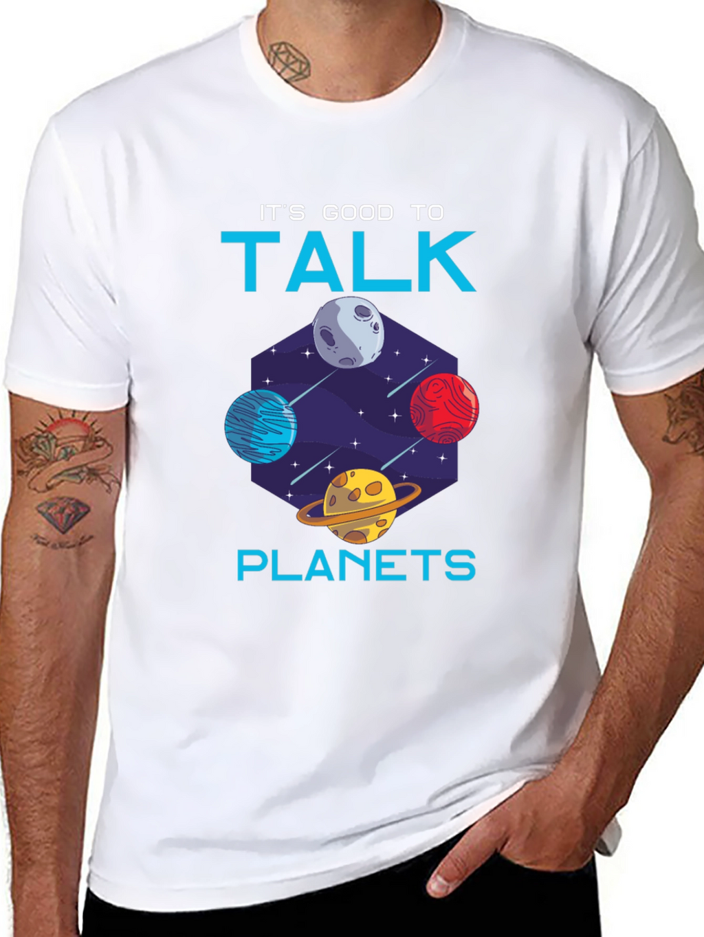 Its Good to Talk Planets Graphic Tee