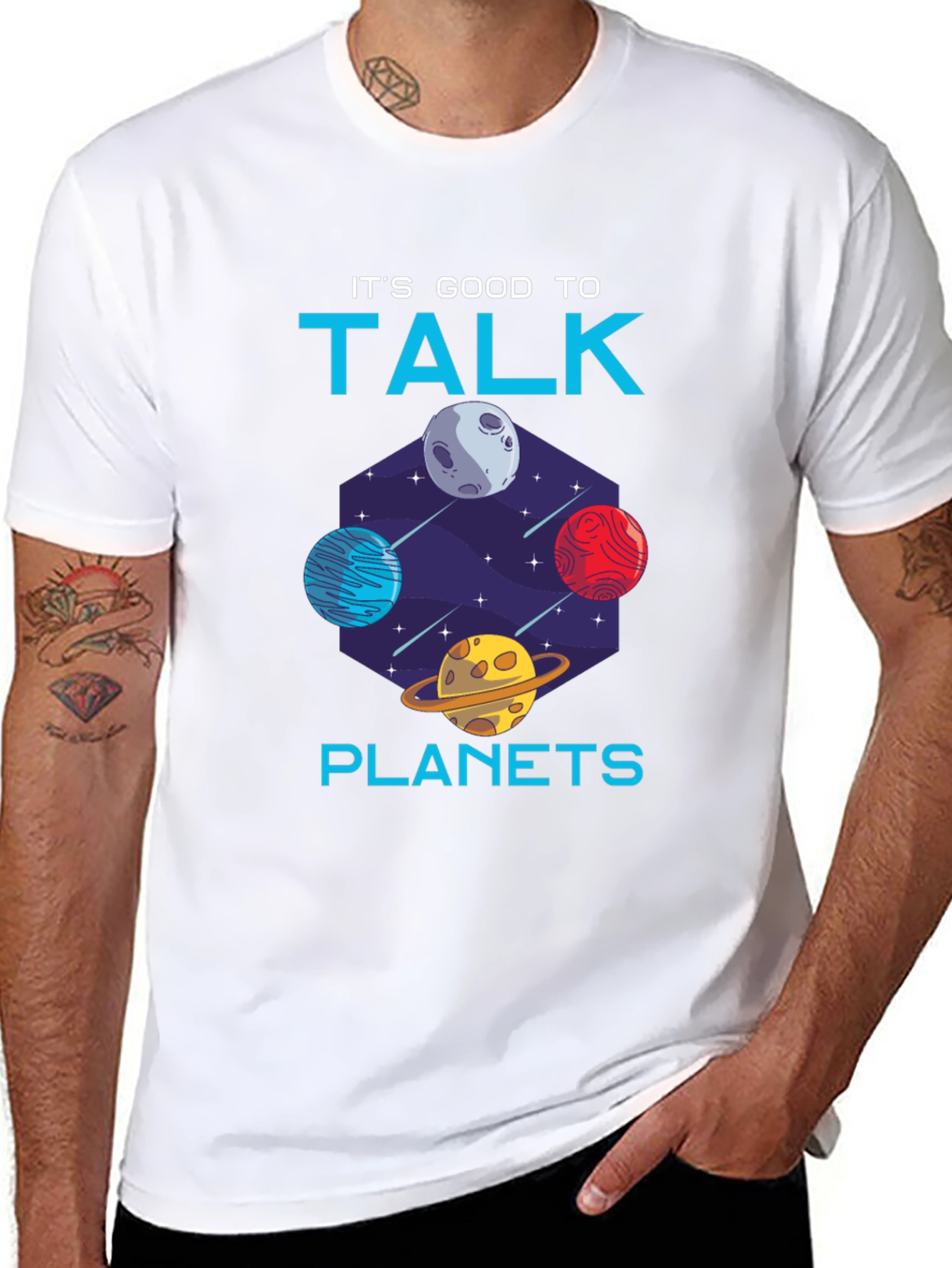 Its Good to Talk Planets Graphic Tee