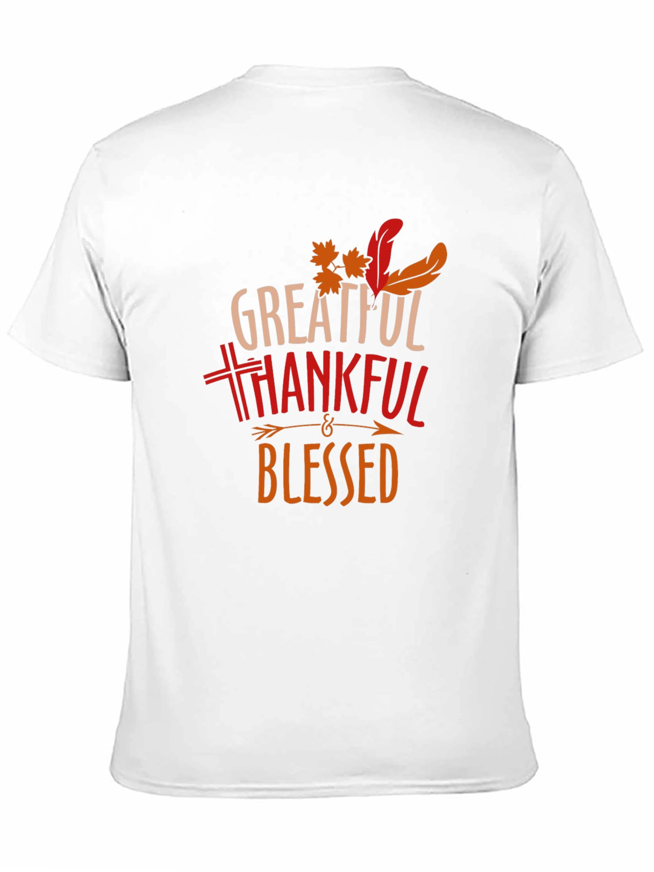 Grateful Thankful Blessed Thanksgiving Graphic Tee