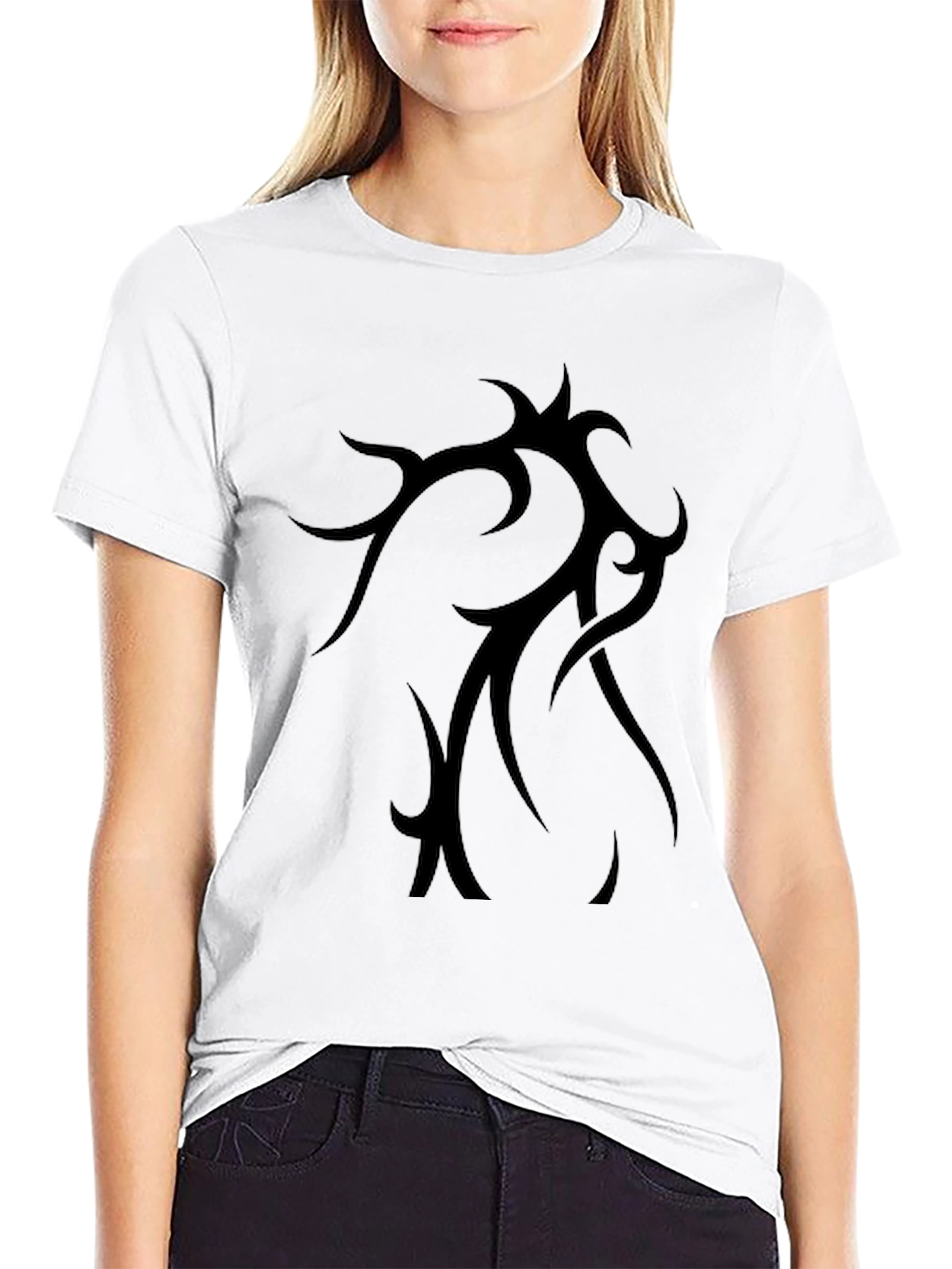 Tribal Tattoo Graphic Black T-Shirt