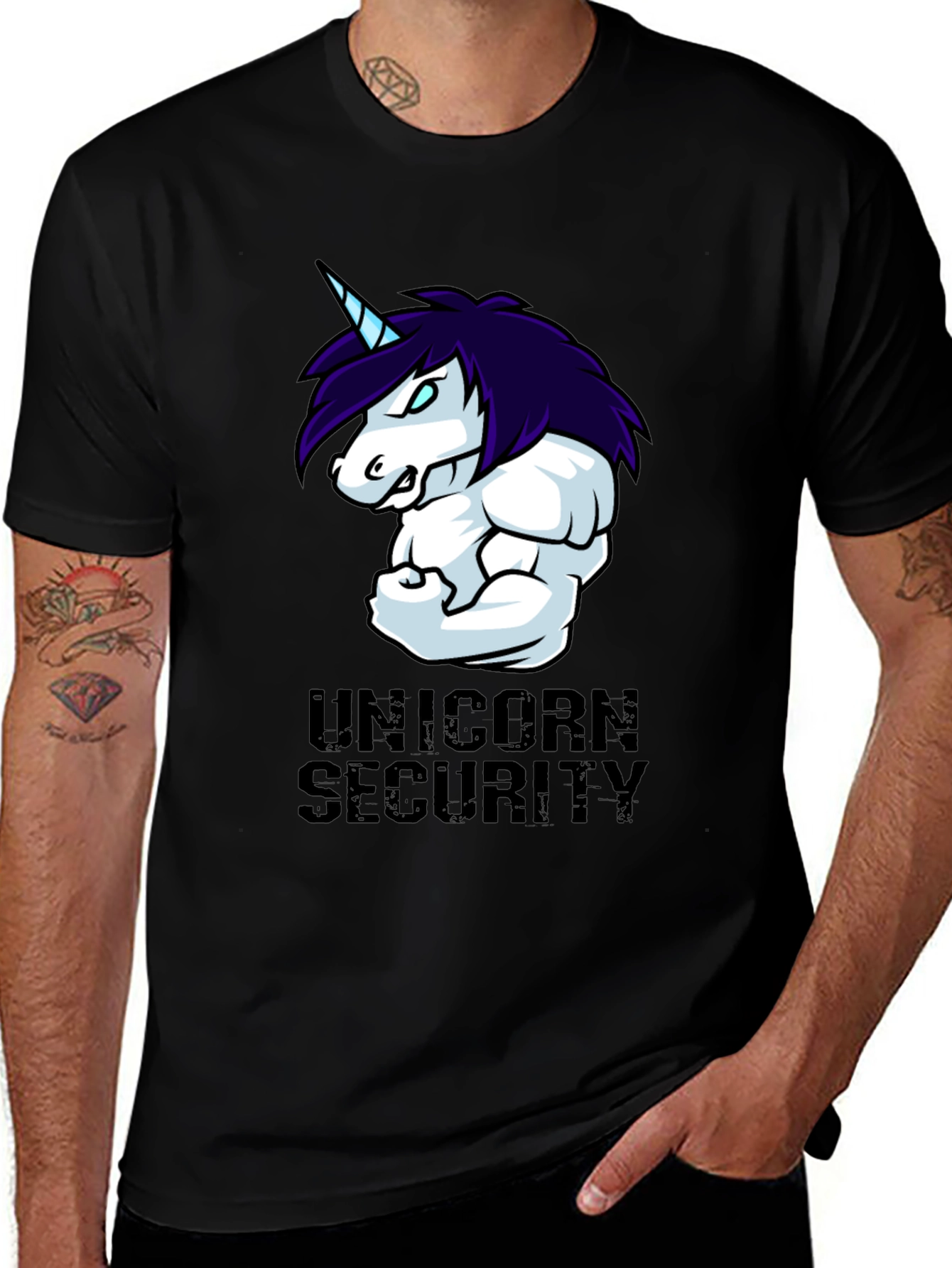 Unicorn Security T-Shirt - Bodybuilder Graphic Tee