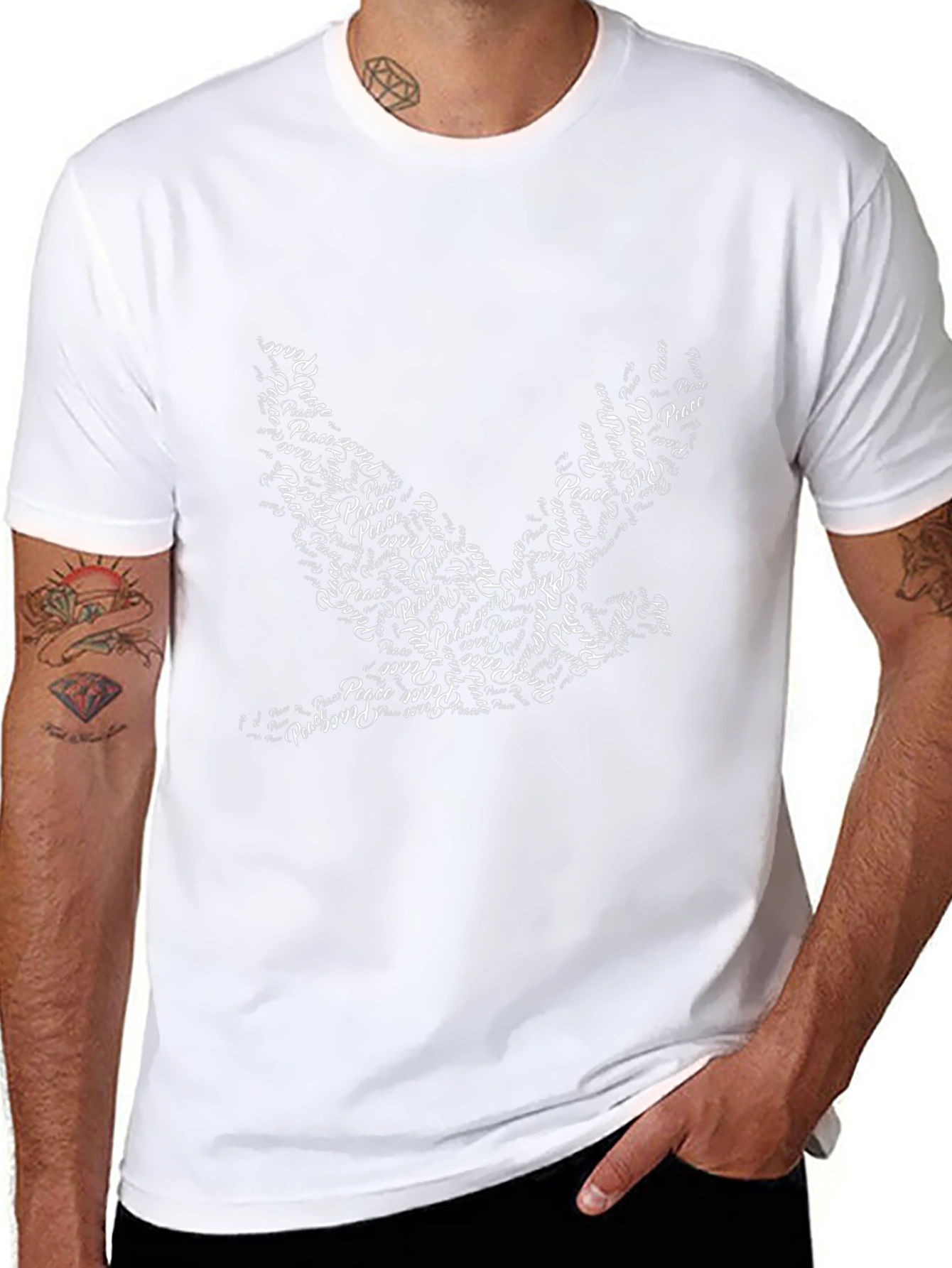 Peace Dove Graphic Tee - Black Unisex T-Shirt
