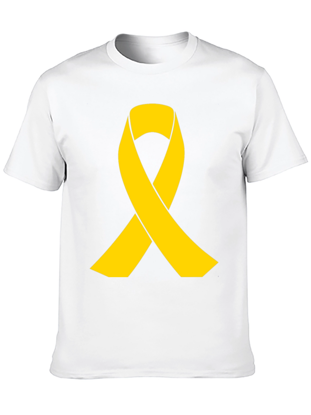 Gold Ribbon Black T-Shirt - Support Cause Awareness