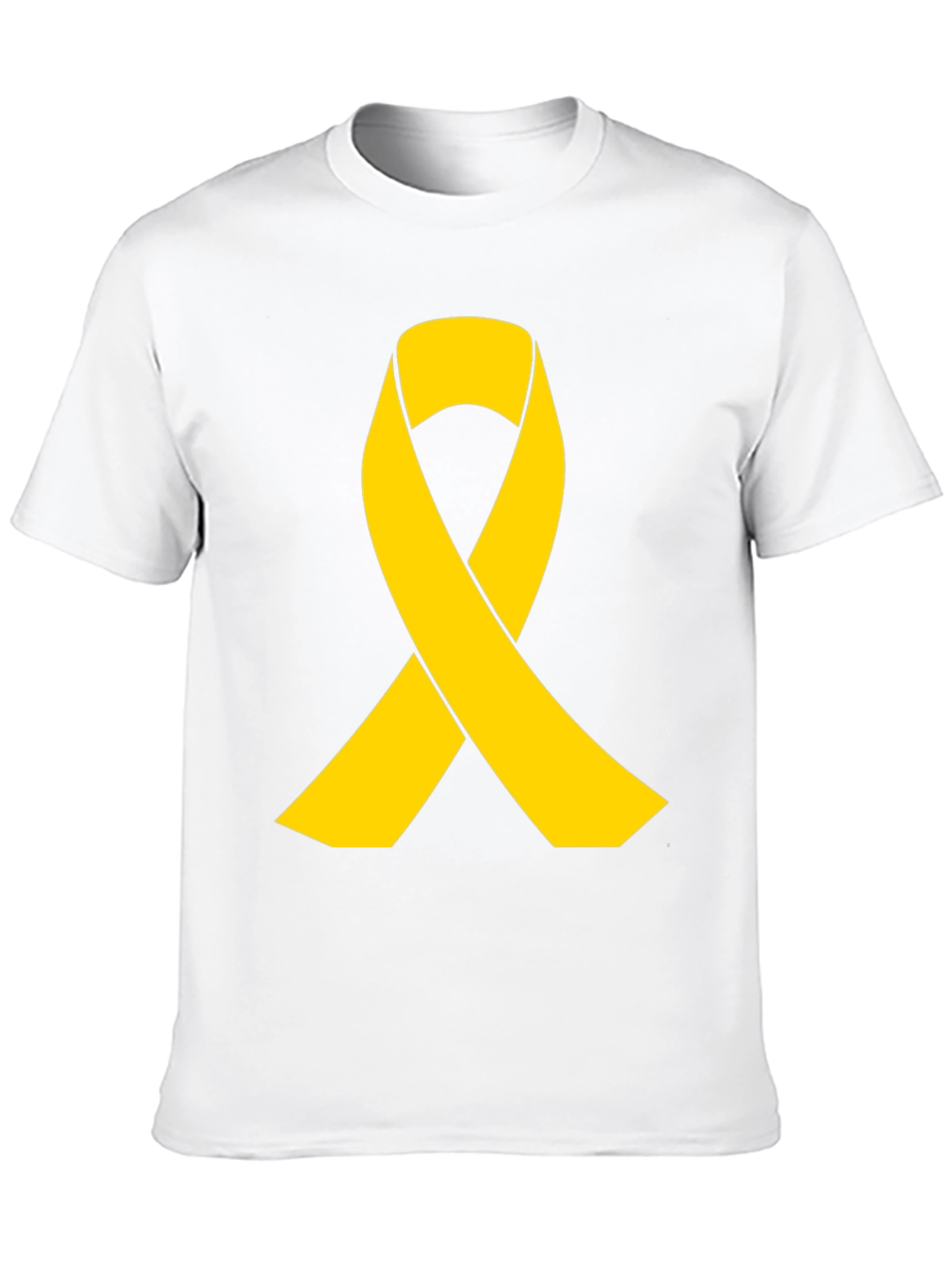 Gold Ribbon Black T-Shirt - Support Cause Awareness
