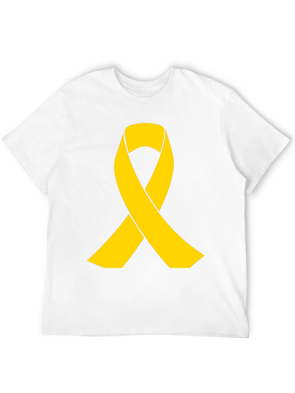 Gold Ribbon Black T-Shirt - Support Cause Awareness