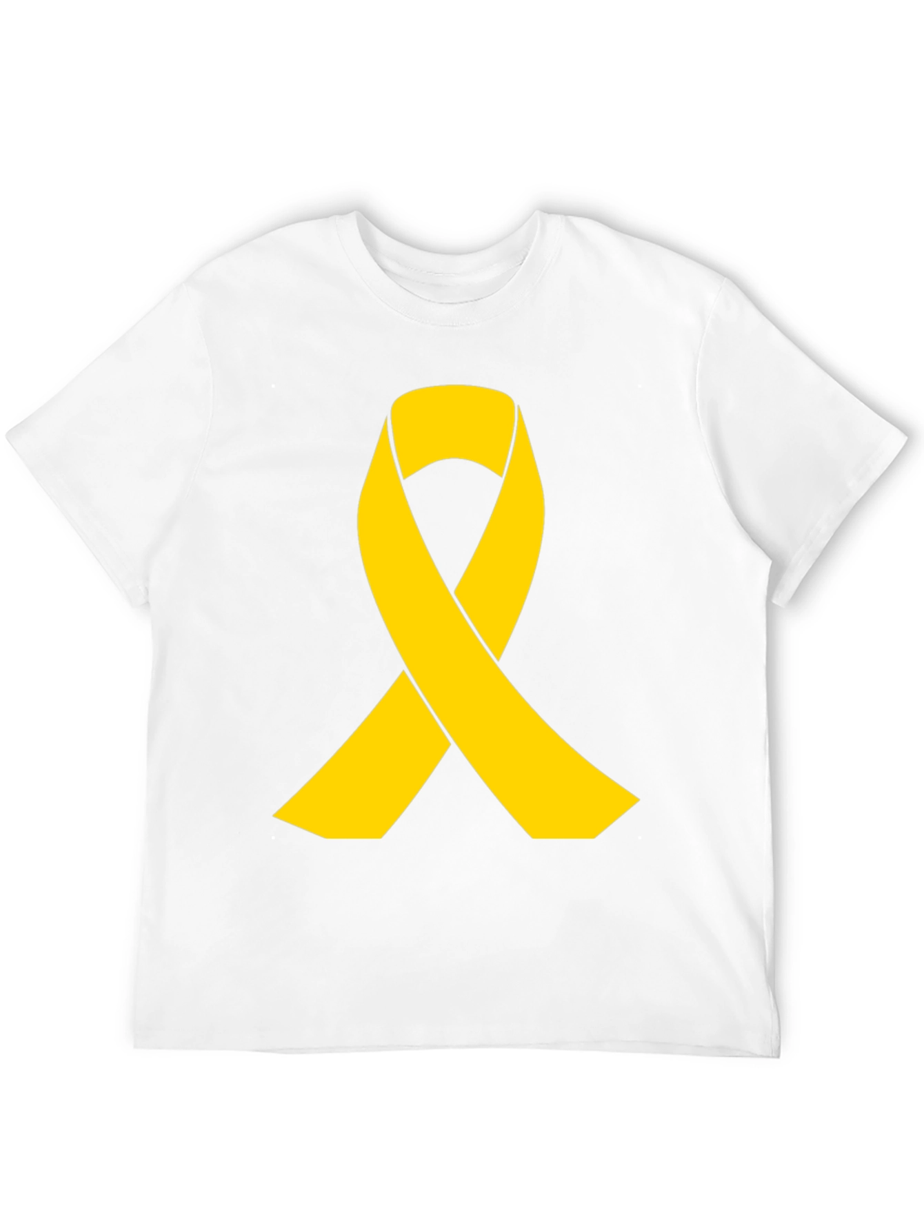 Gold Ribbon Black T-Shirt - Support Cause Awareness