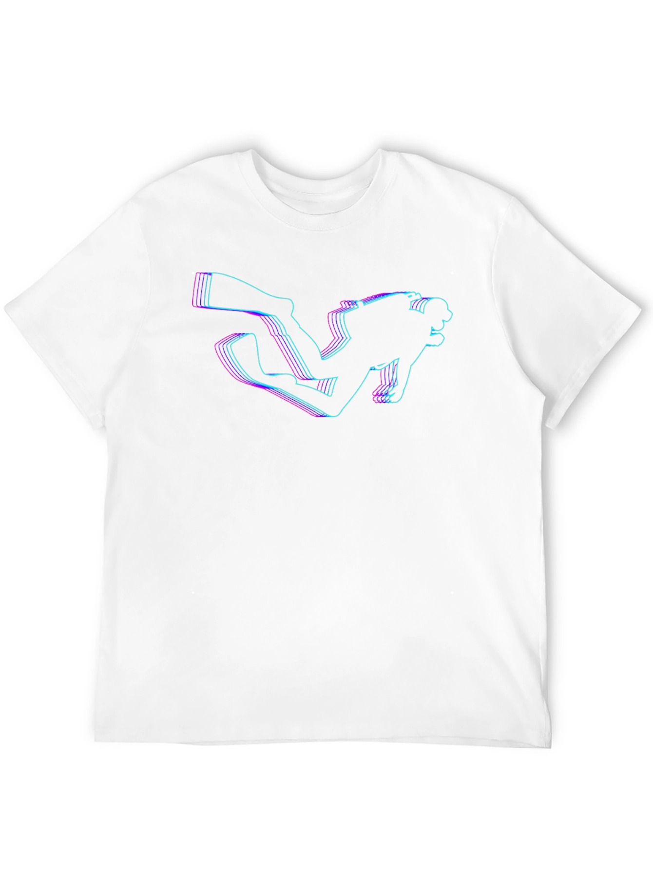 Diver Glitch Graphic T-Shirt - Premium Cotton Tee