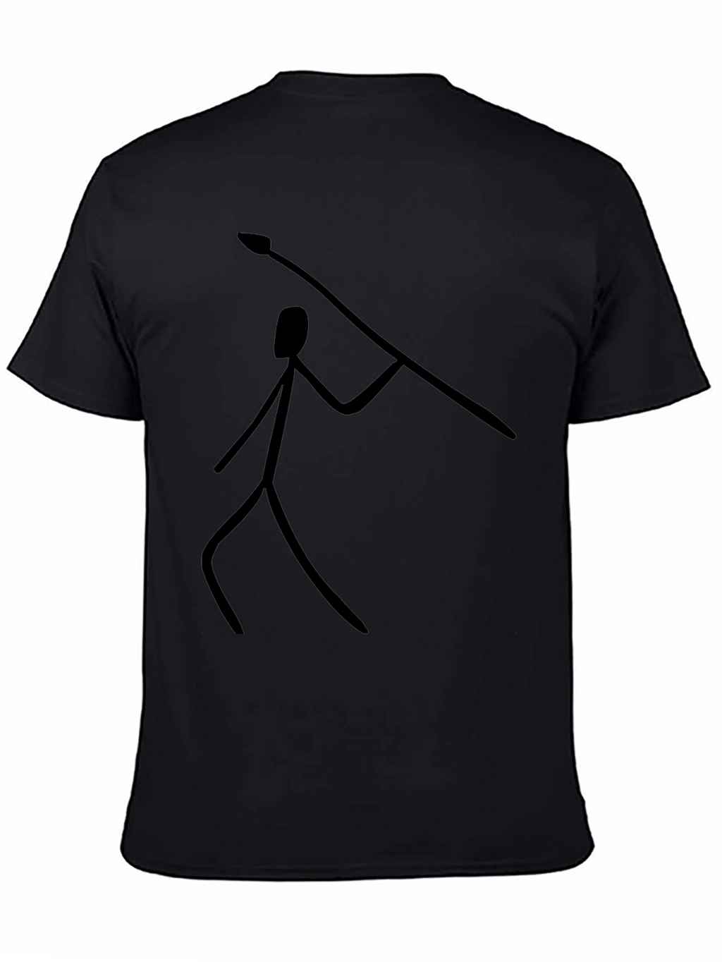 Caveman Spear T-Shirt - Black Graphic Tee