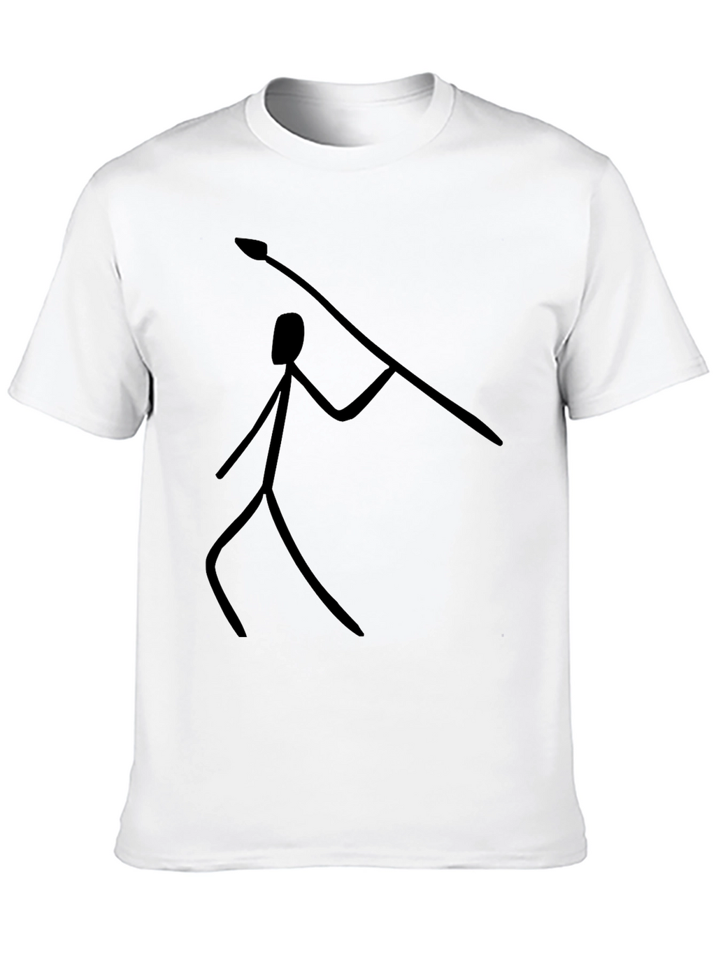 Caveman Spear T-Shirt - Black Graphic Tee