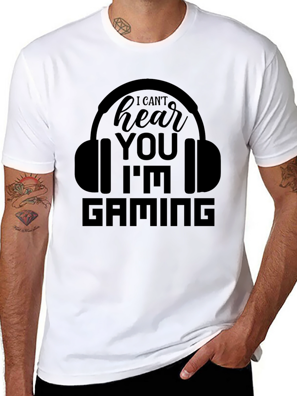 Gamer T-Shirt - I Cant Hear You Im Gaming