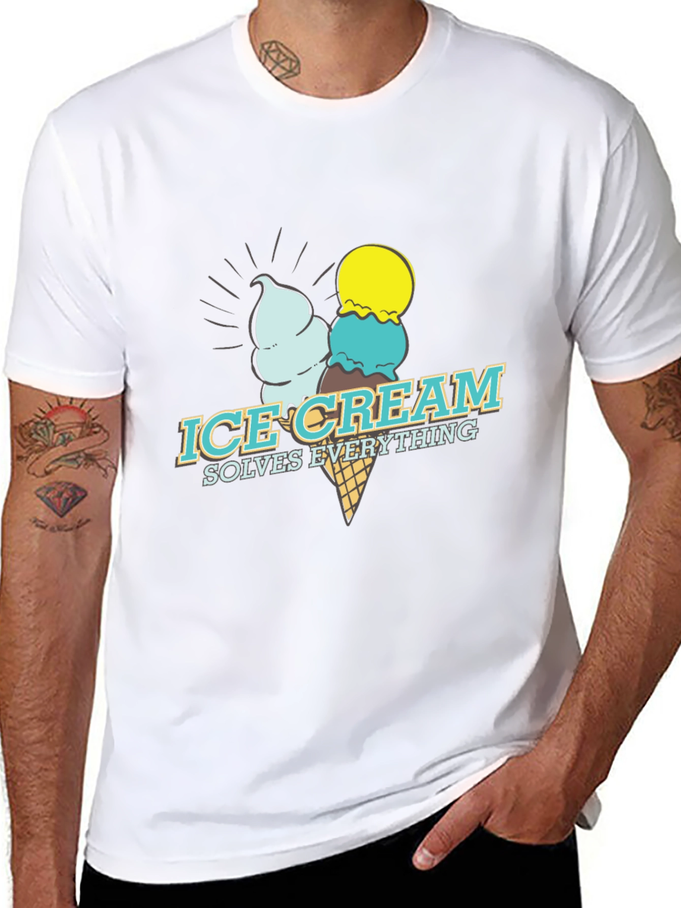 Ice Cream Solves Everything Graphic Tee