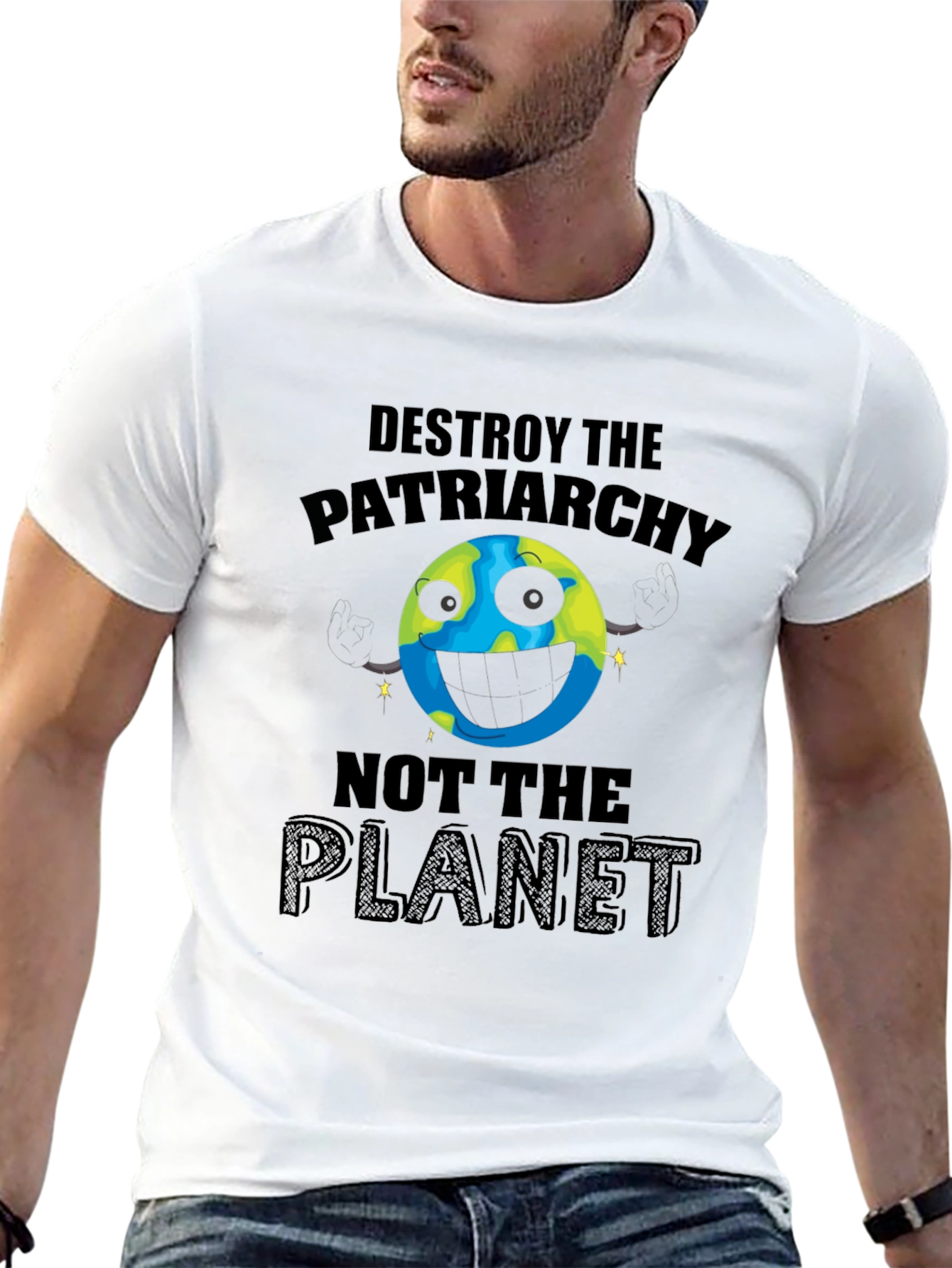 Destroy Patriarchy Planet Graphic Tee