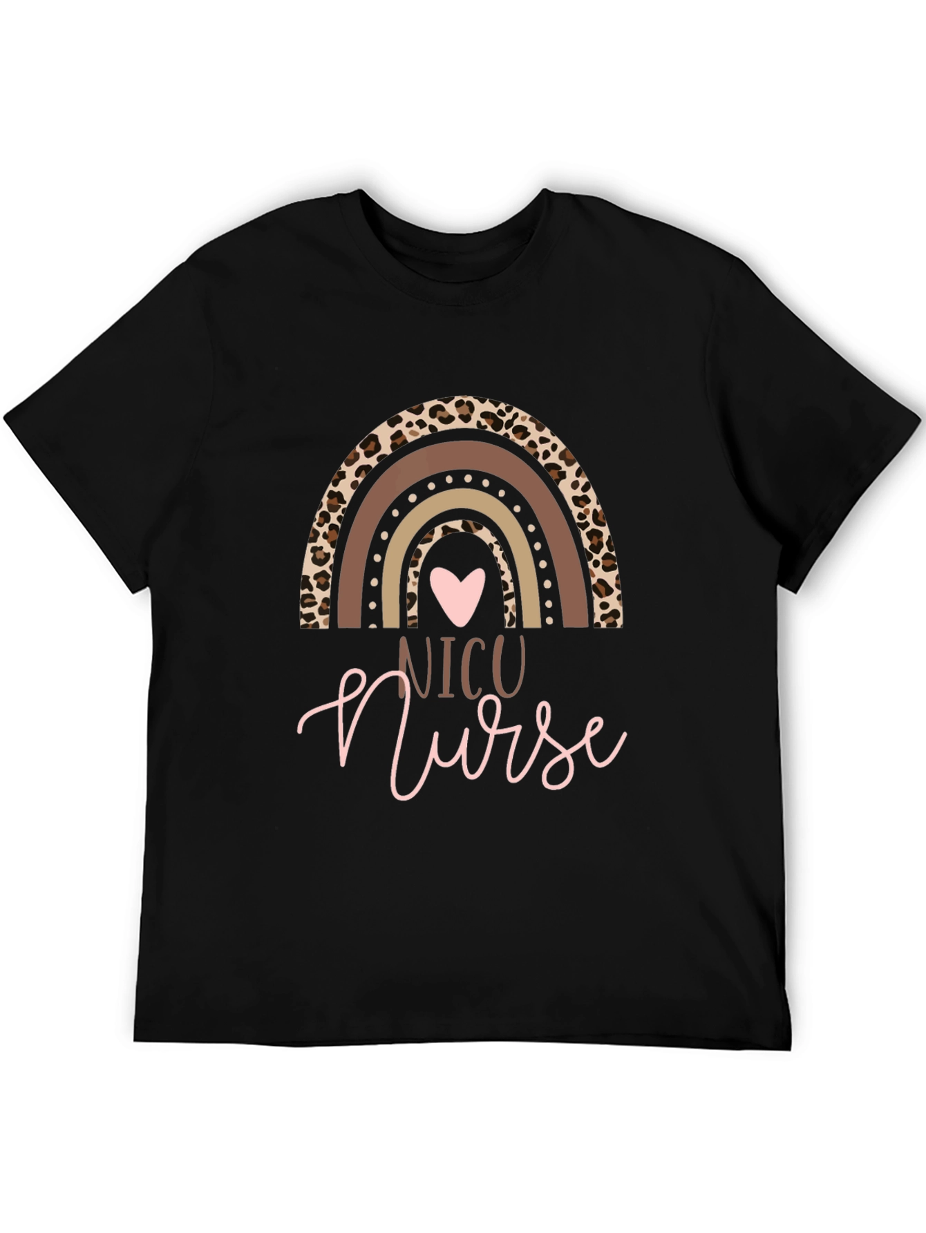 NICU Nurse Rainbow Graphic T-Shirt