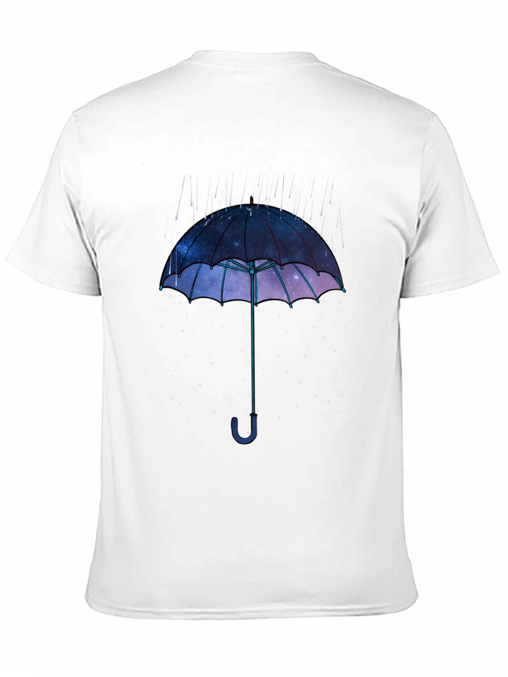 Galaxy Umbrella Graphic Tee - Unique Starry Sky Design