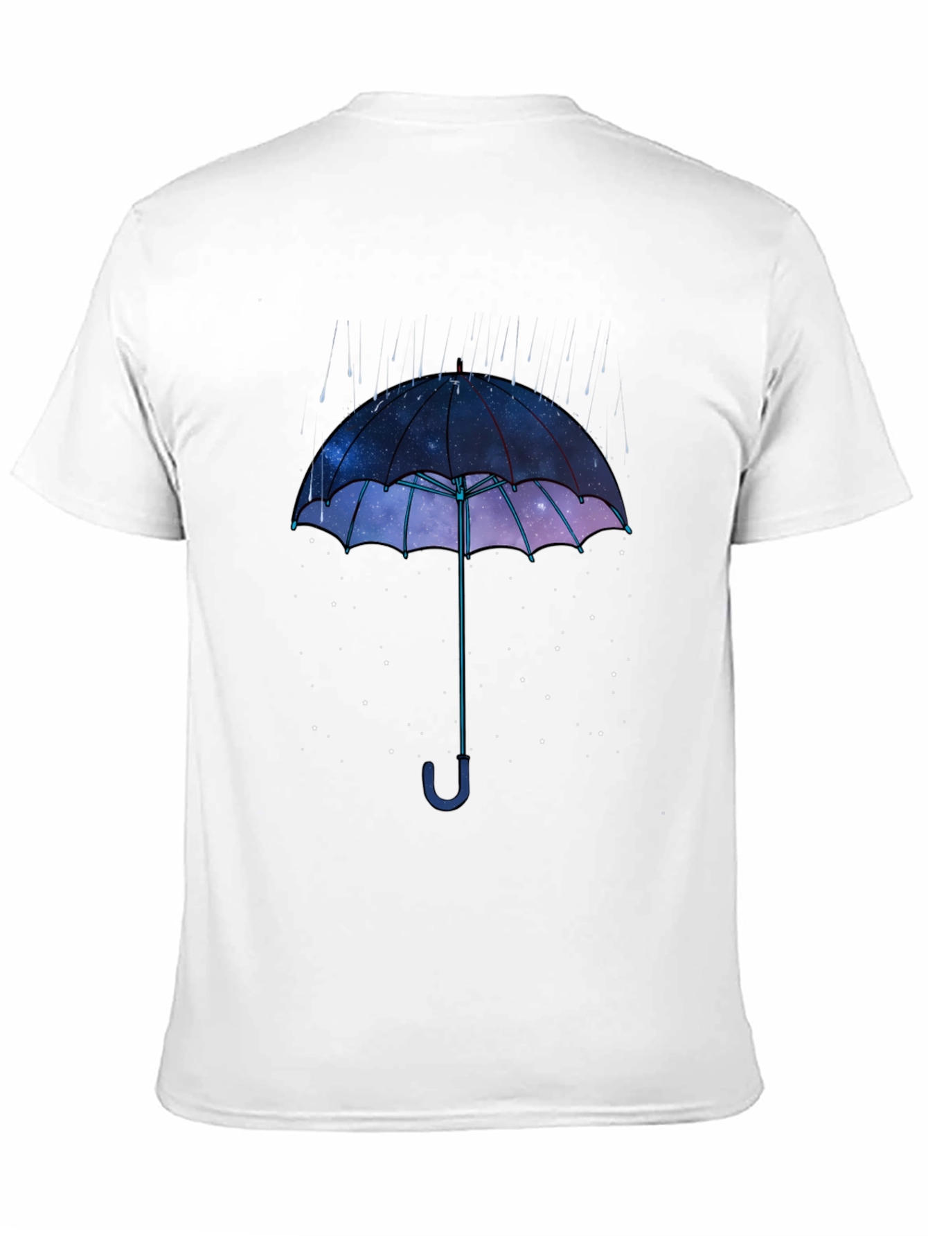Galaxy Umbrella Graphic Tee - Unique Starry Sky Design
