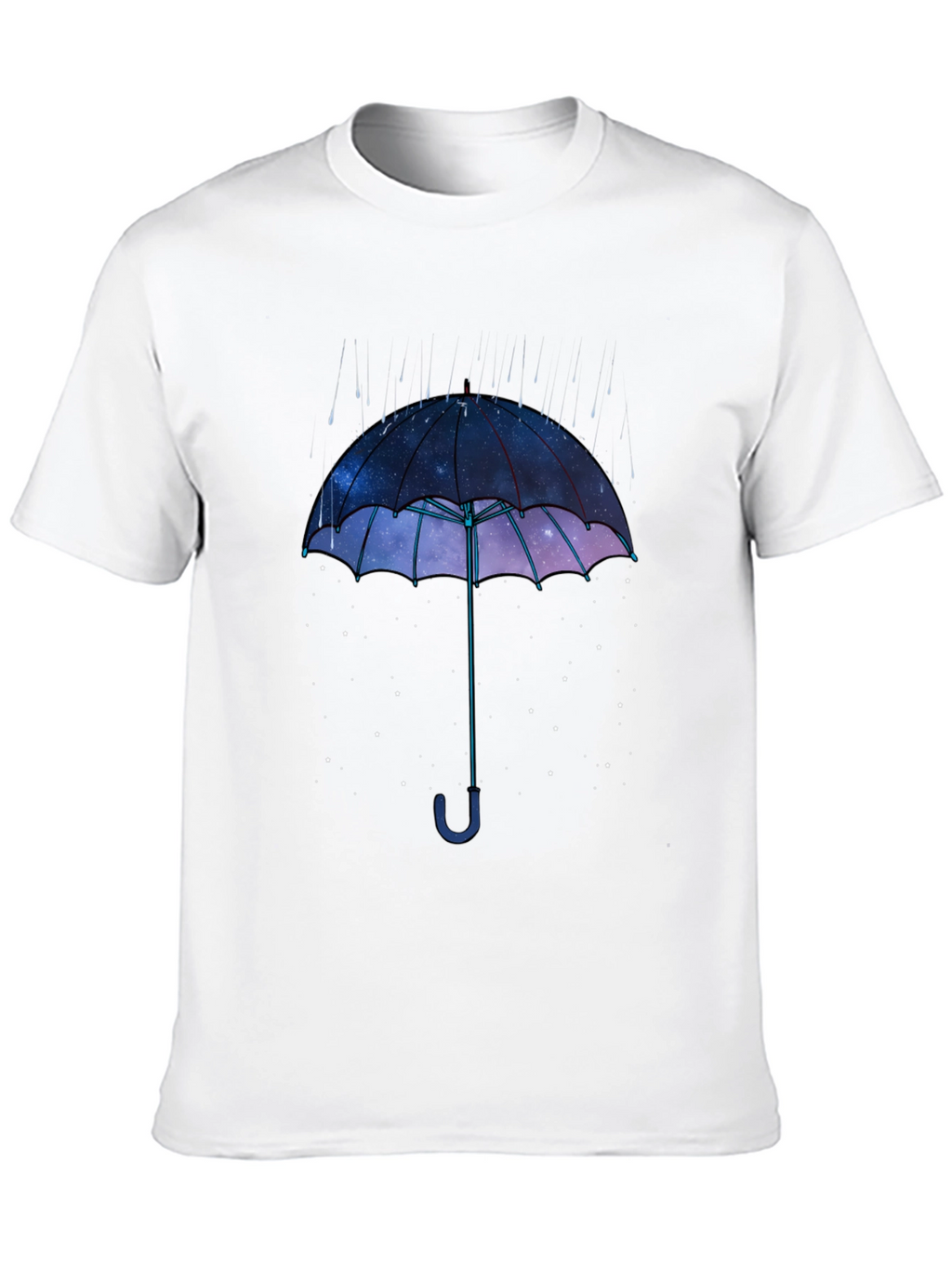 Galaxy Umbrella Graphic Tee - Unique Starry Sky Design