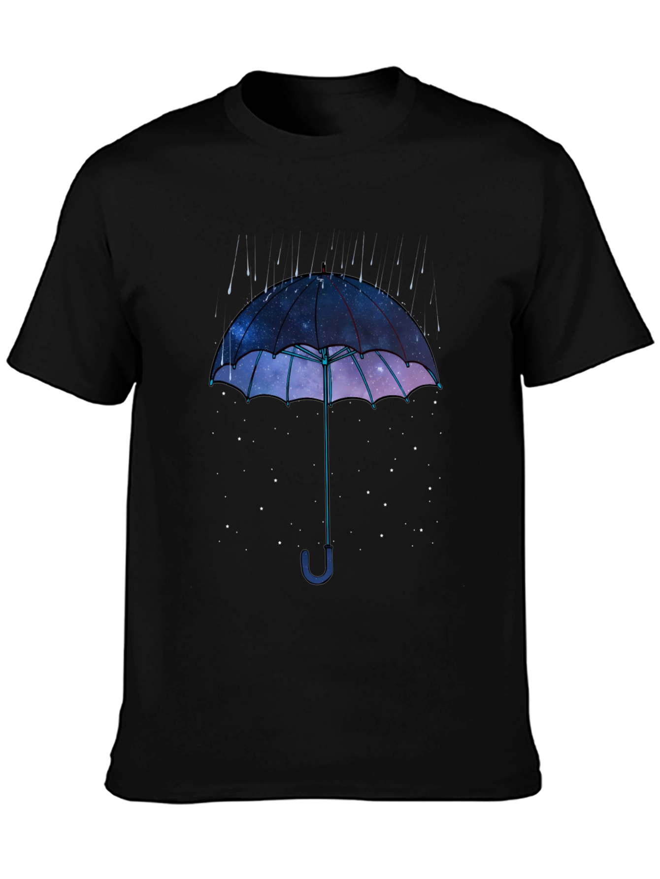 Galaxy Umbrella Graphic Tee - Unique Starry Sky Design