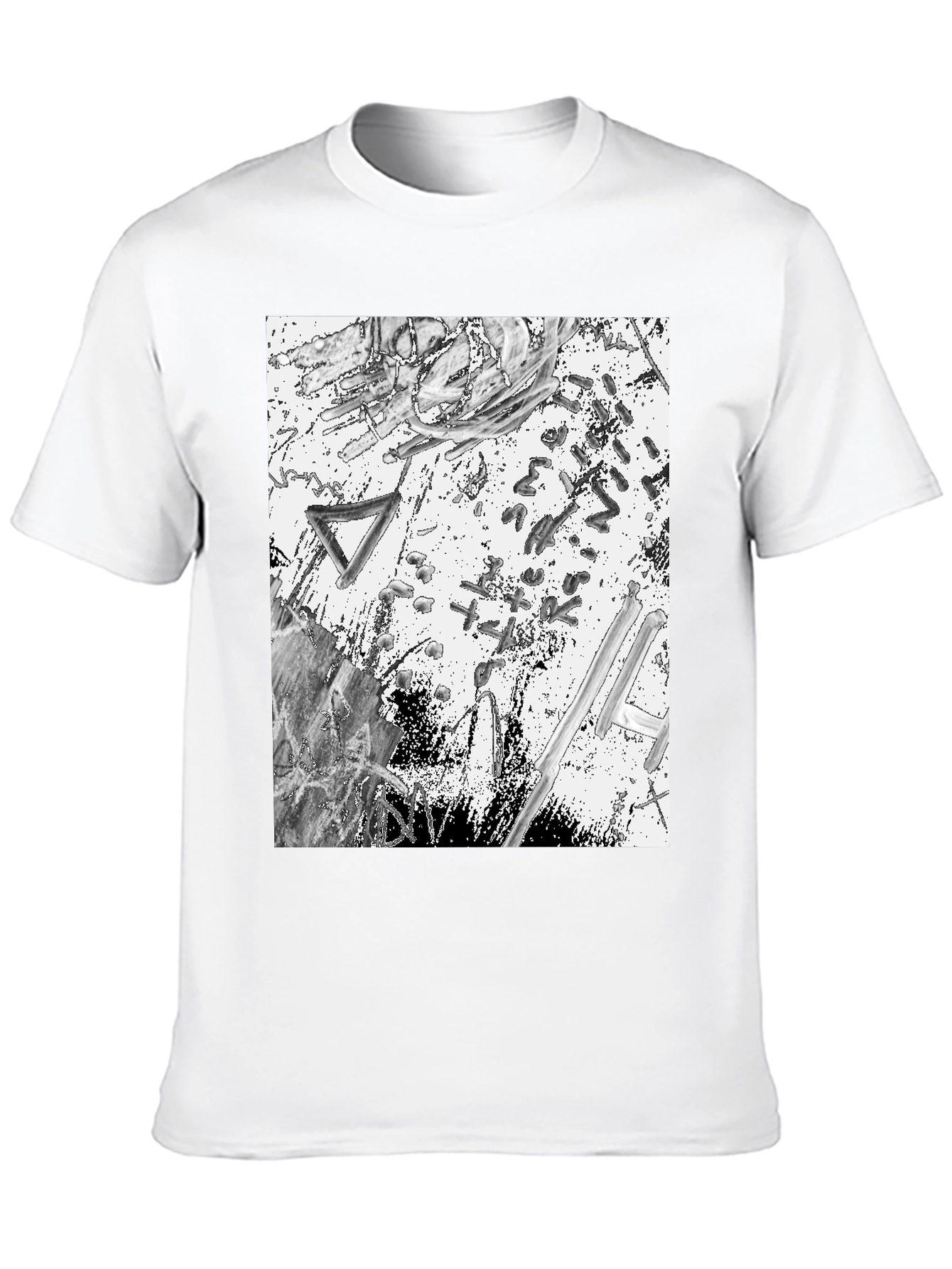 Abstract Art Print Black T-Shirt