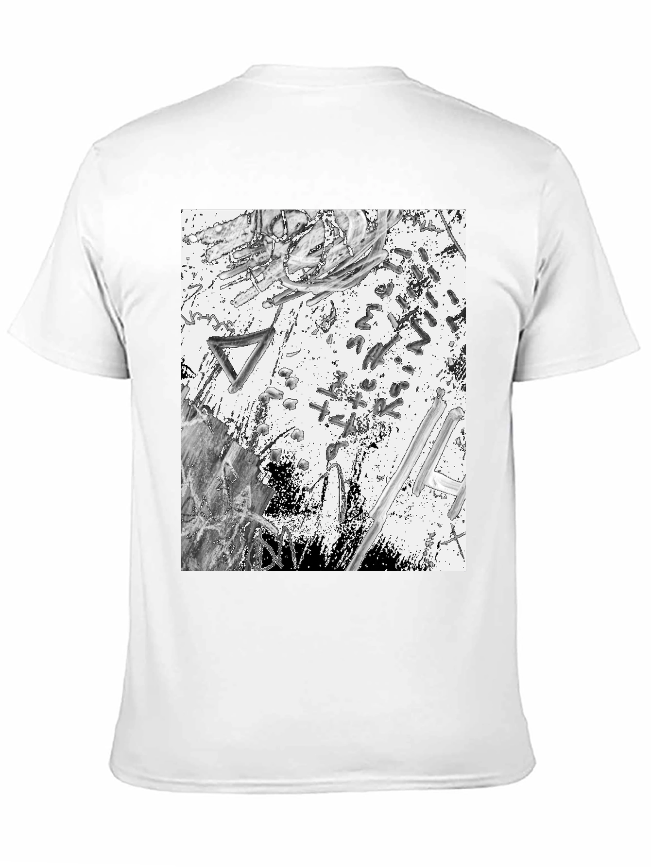 Abstract Art Print Black T-Shirt
