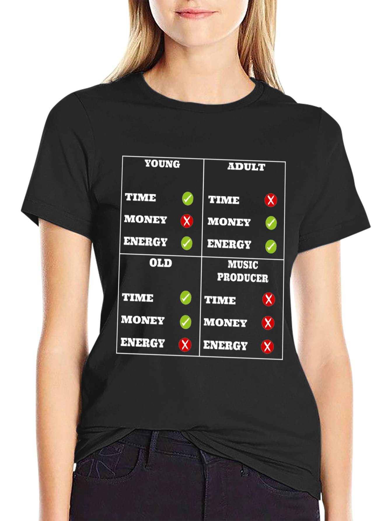 Young Adult Old Music Producer T-Shirt