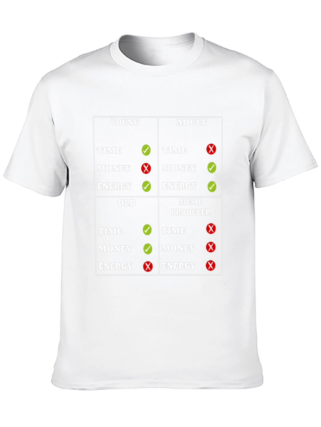 Young Adult Old Music Producer T-Shirt