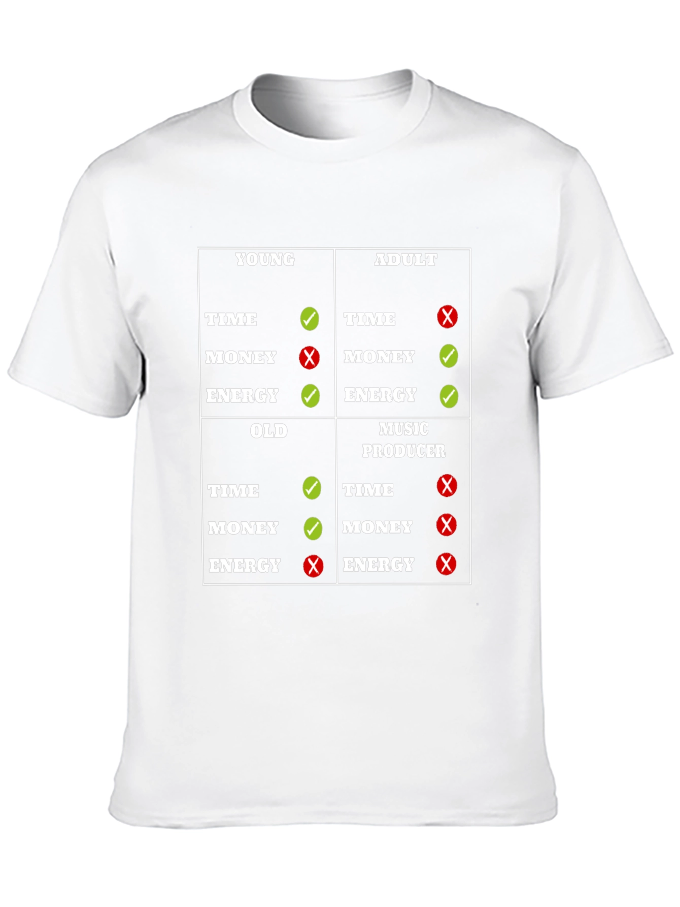Young Adult Old Music Producer T-Shirt