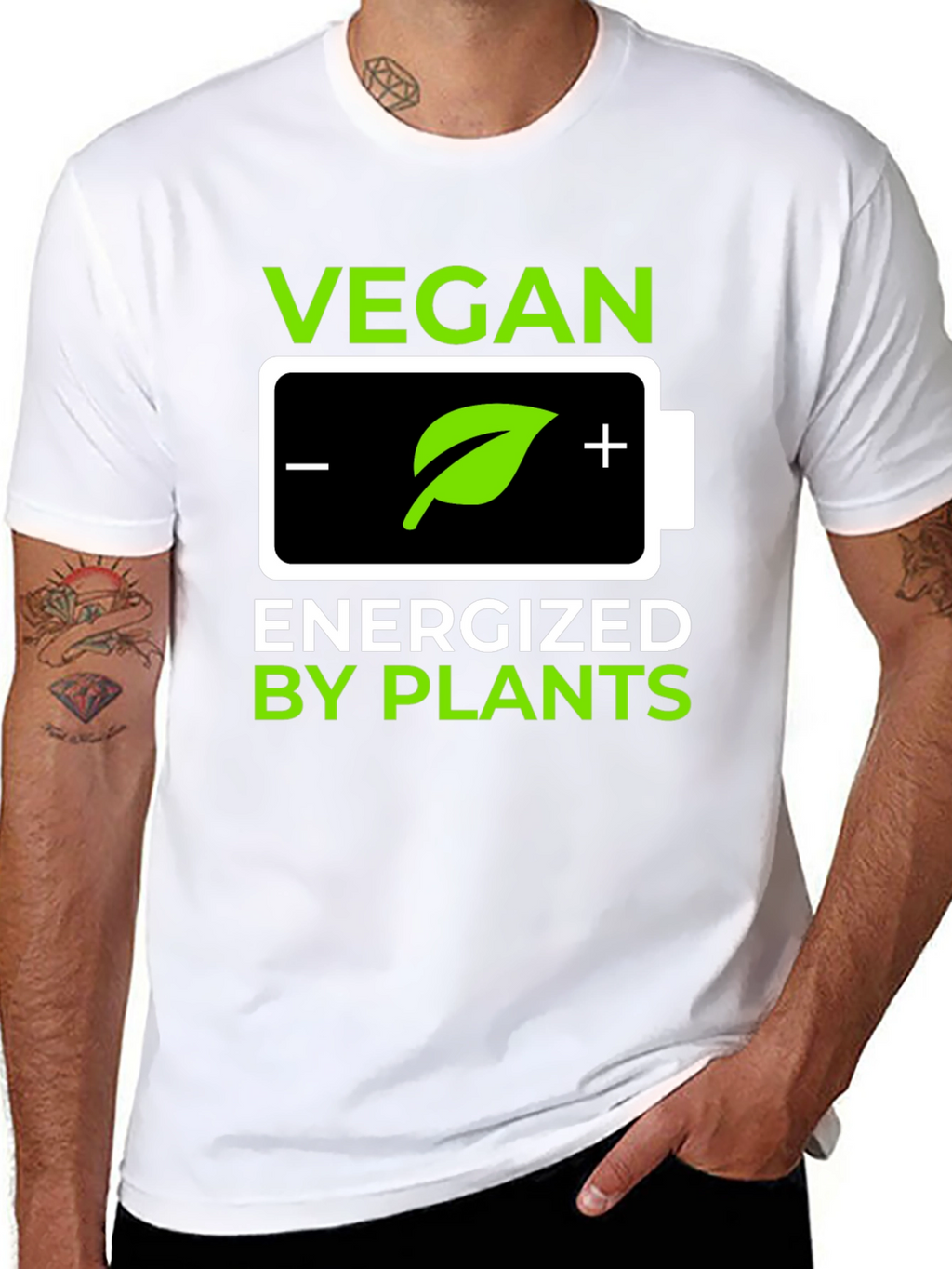 Vegan Energized By Plants Graphic T-Shirt