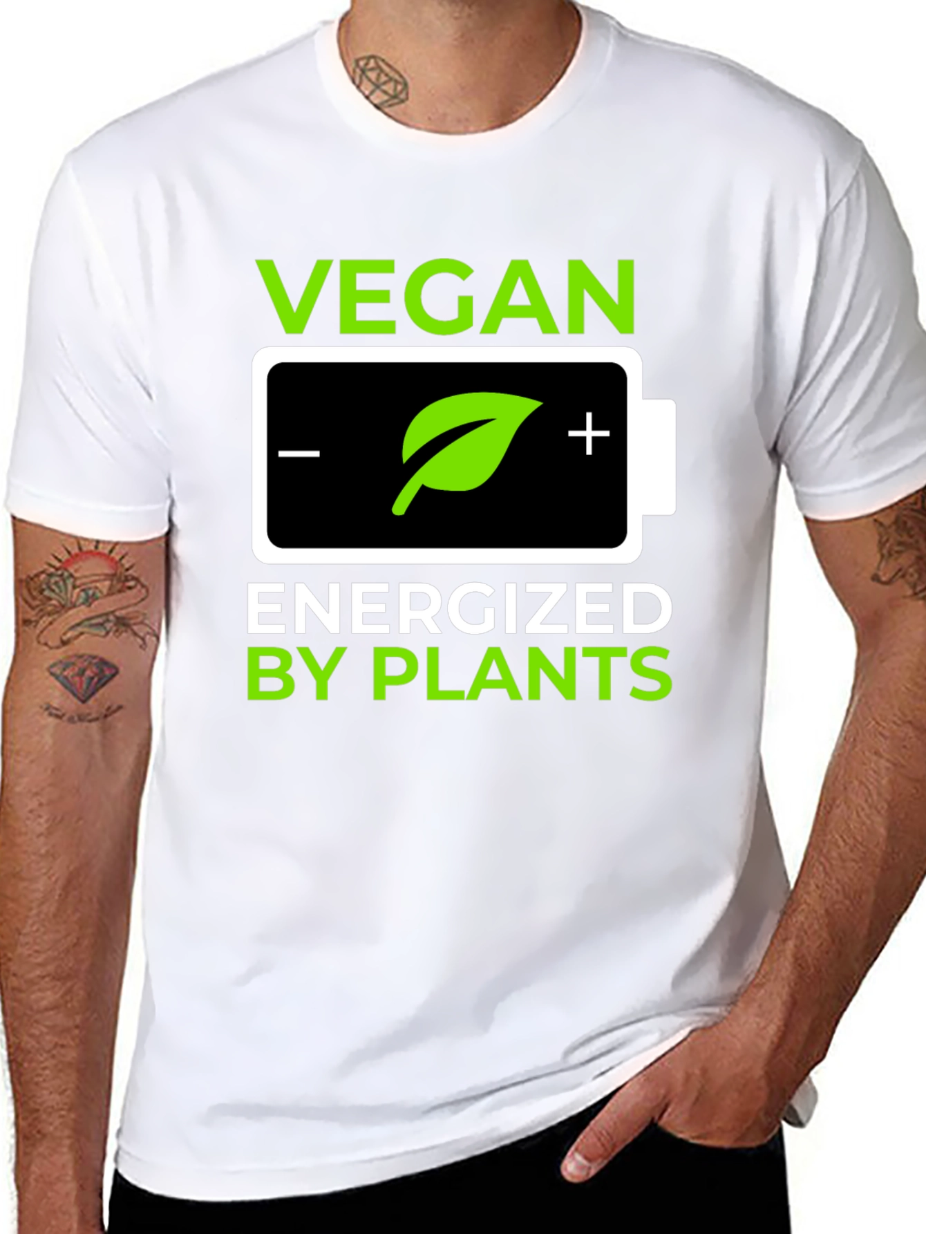 Vegan Energized By Plants Graphic T-Shirt