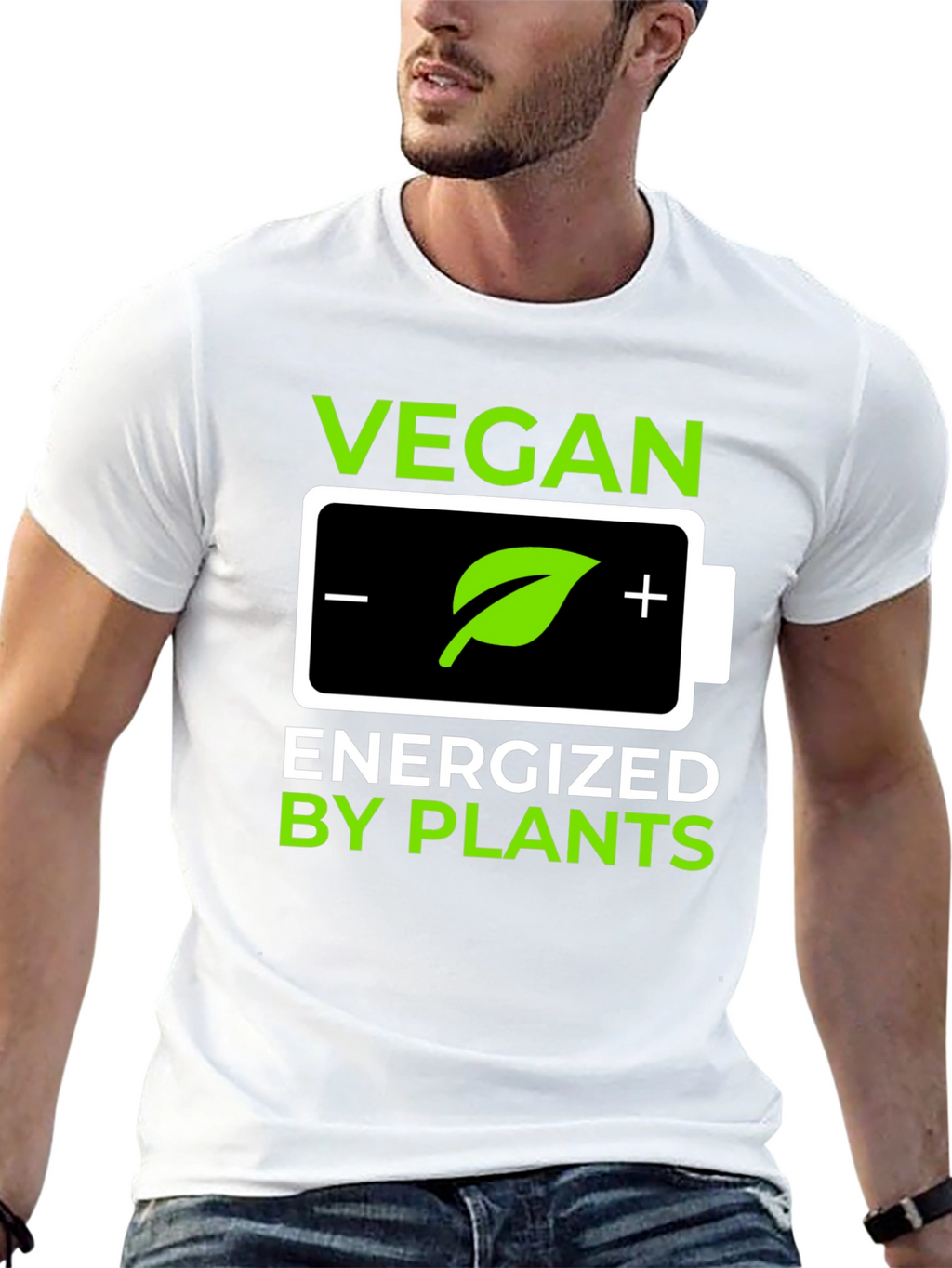 Vegan Energized By Plants Graphic T-Shirt