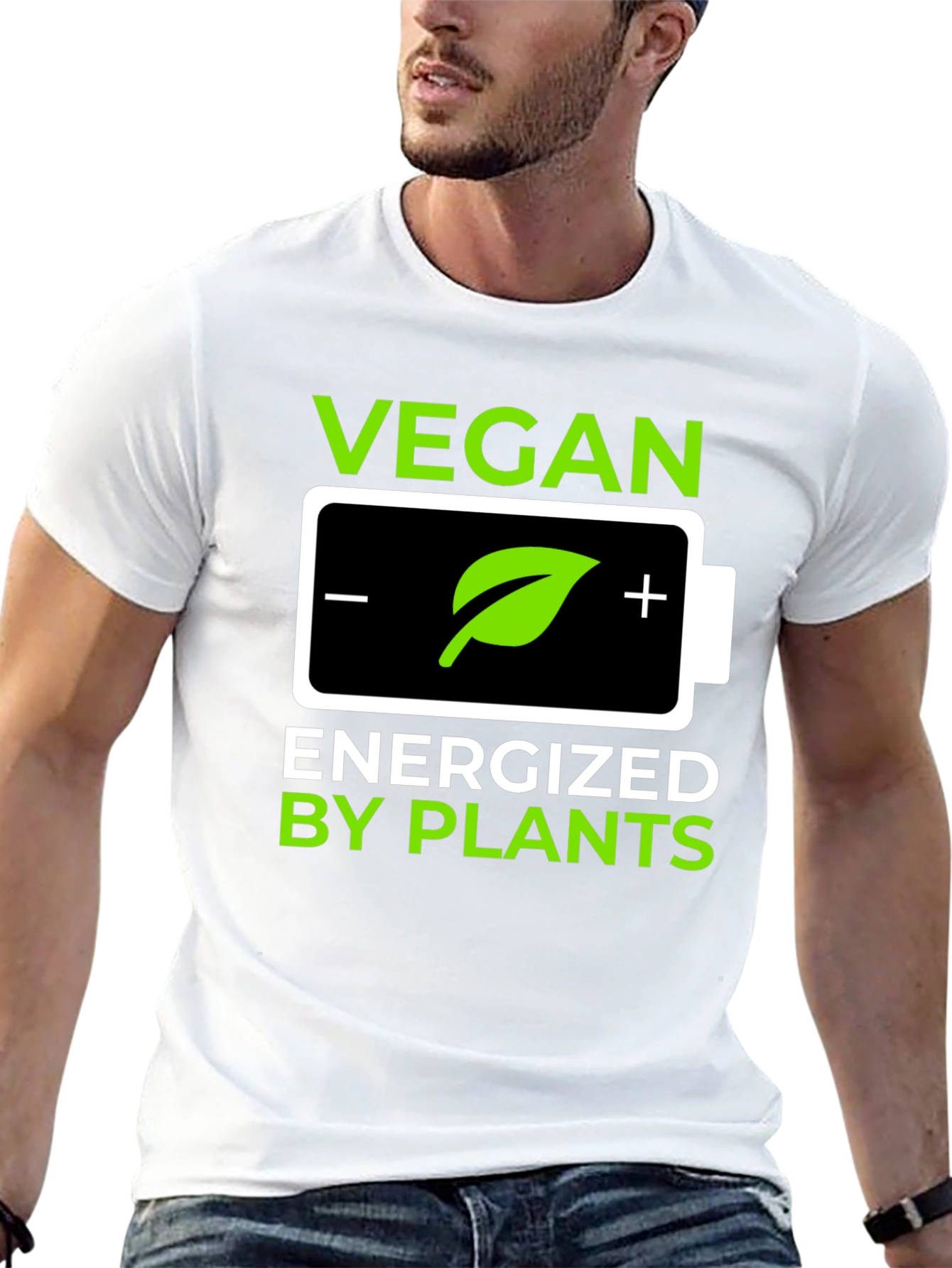 Vegan Energized By Plants Graphic T-Shirt