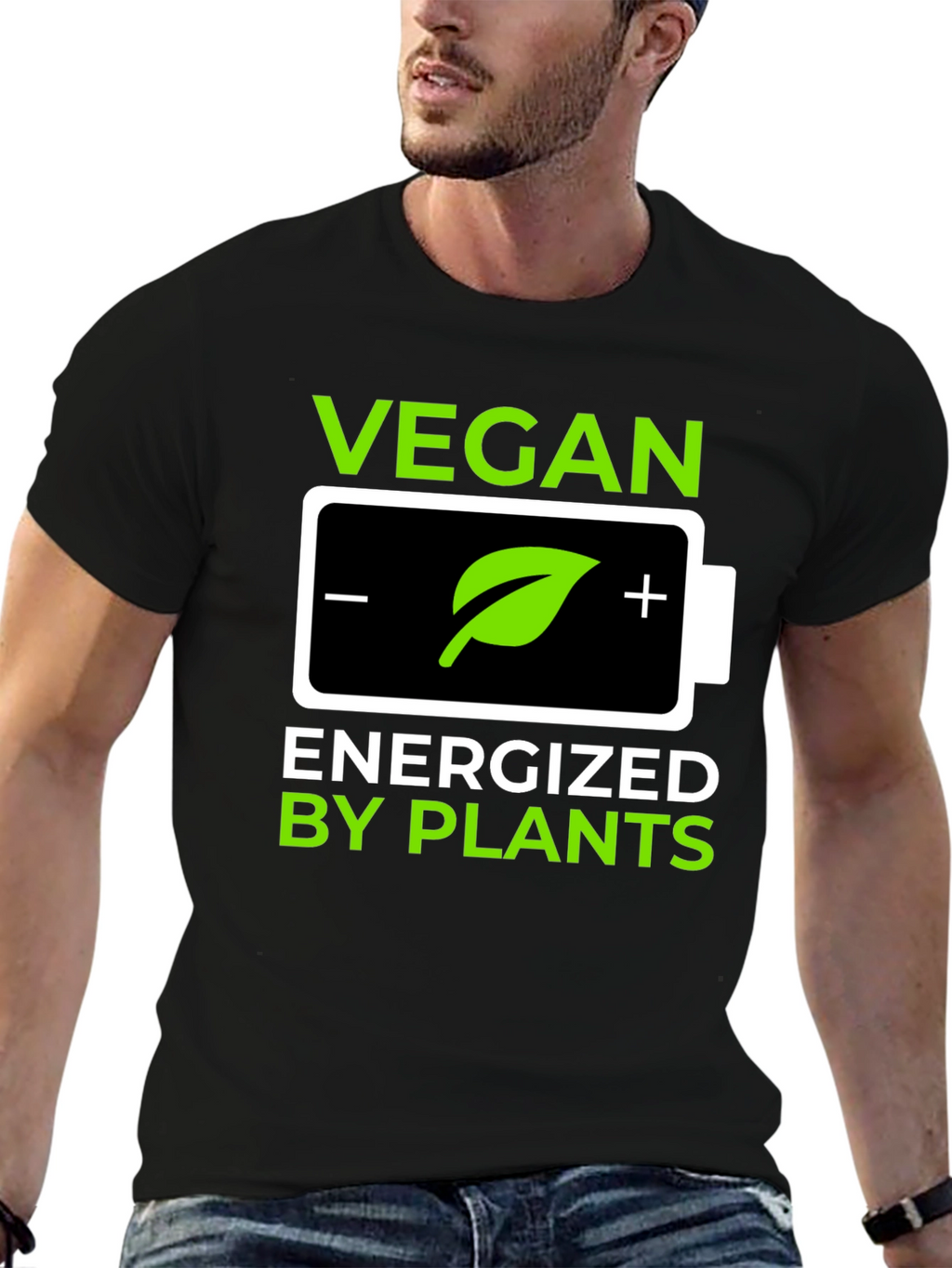 Vegan Energized By Plants Graphic T-Shirt