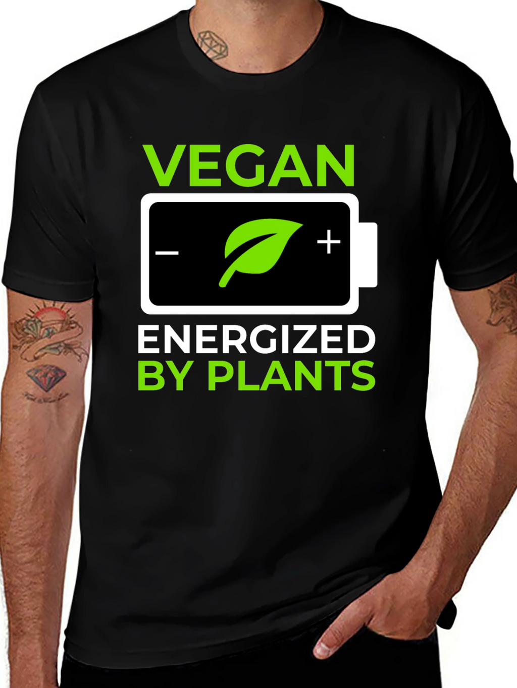 Vegan Energized By Plants Graphic T-Shirt