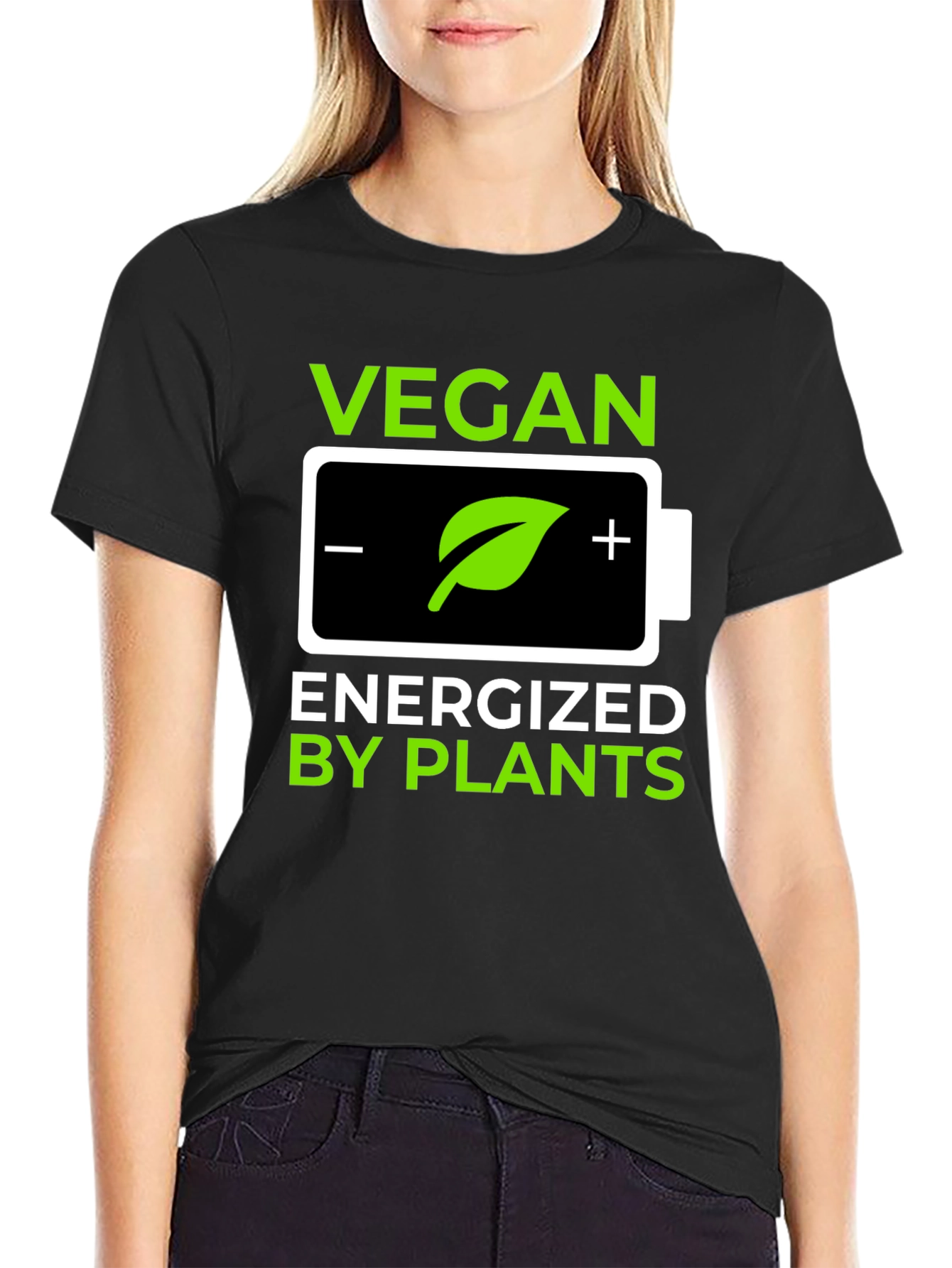 Vegan Energized By Plants Graphic T-Shirt