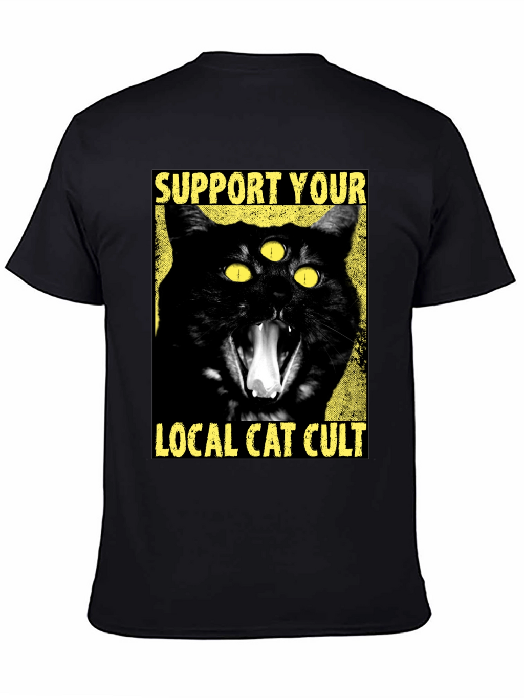 Support Your Local Cat Cult Graphic T-Shirt