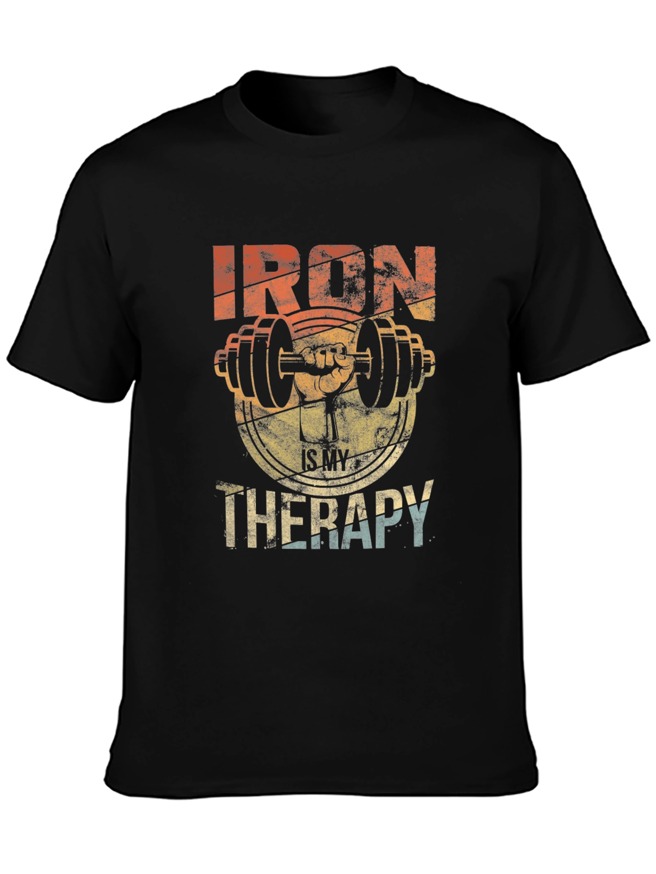 Iron Therapy Graphic Tee - Gym Workout Motivation Shirt