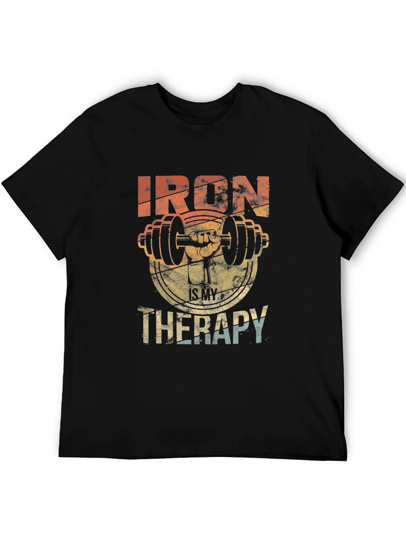 Iron Therapy Graphic Tee - Gym Workout Motivation Shirt