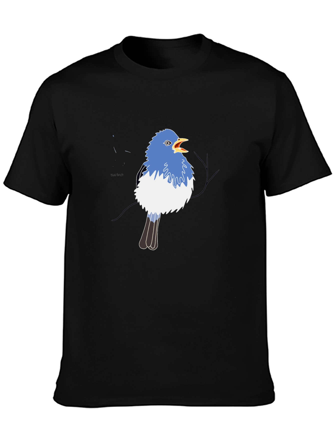 Blue Bird Graphic Black Tee