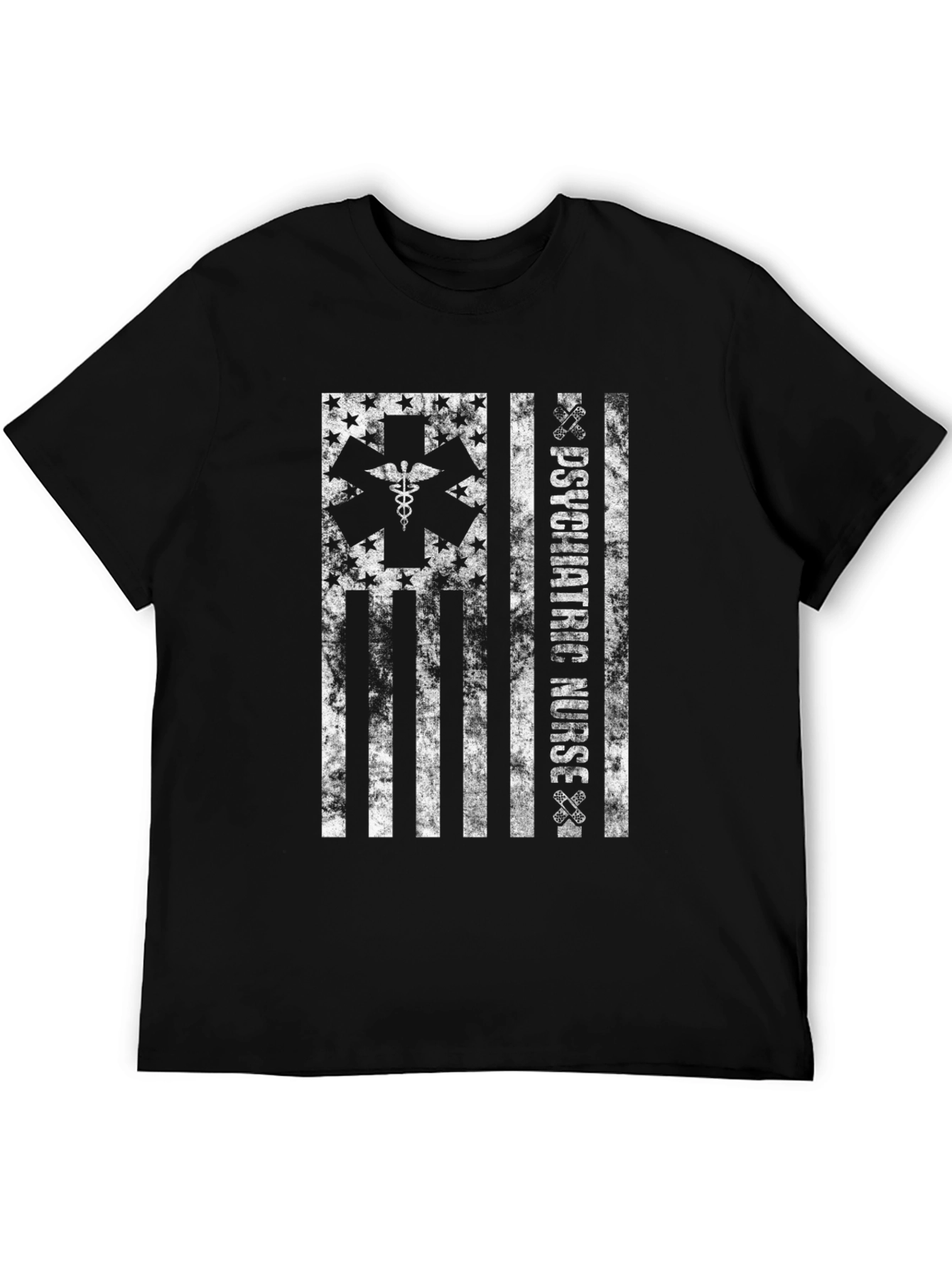 Psychiatric Nurse American Flag Graphic Tee