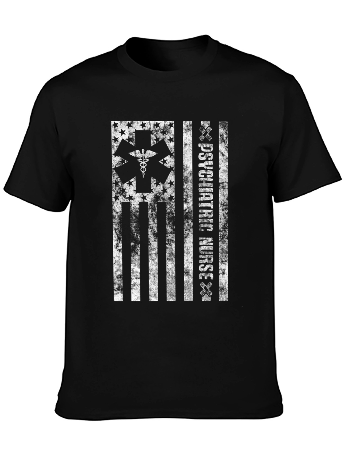 Psychiatric Nurse American Flag Graphic Tee