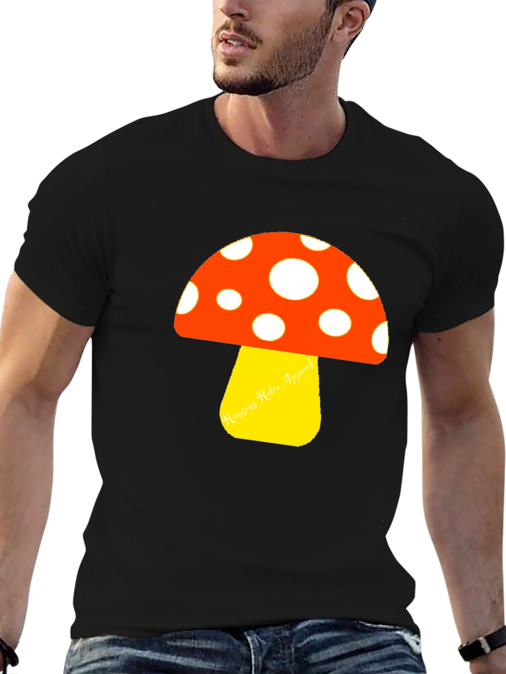 Retro Mushroom Graphic Tee - Funky & Stylish