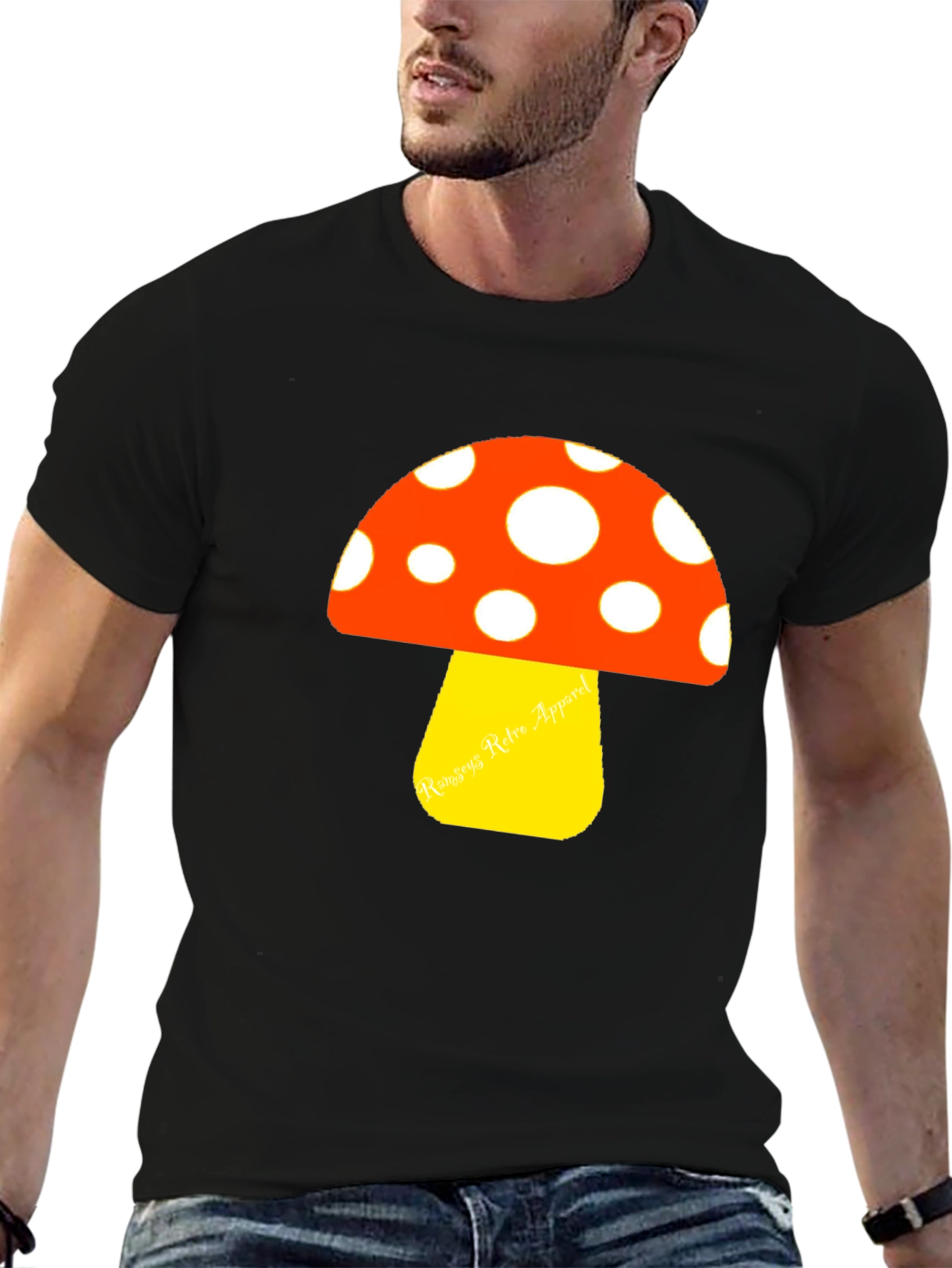Retro Mushroom Graphic Tee - Funky & Stylish