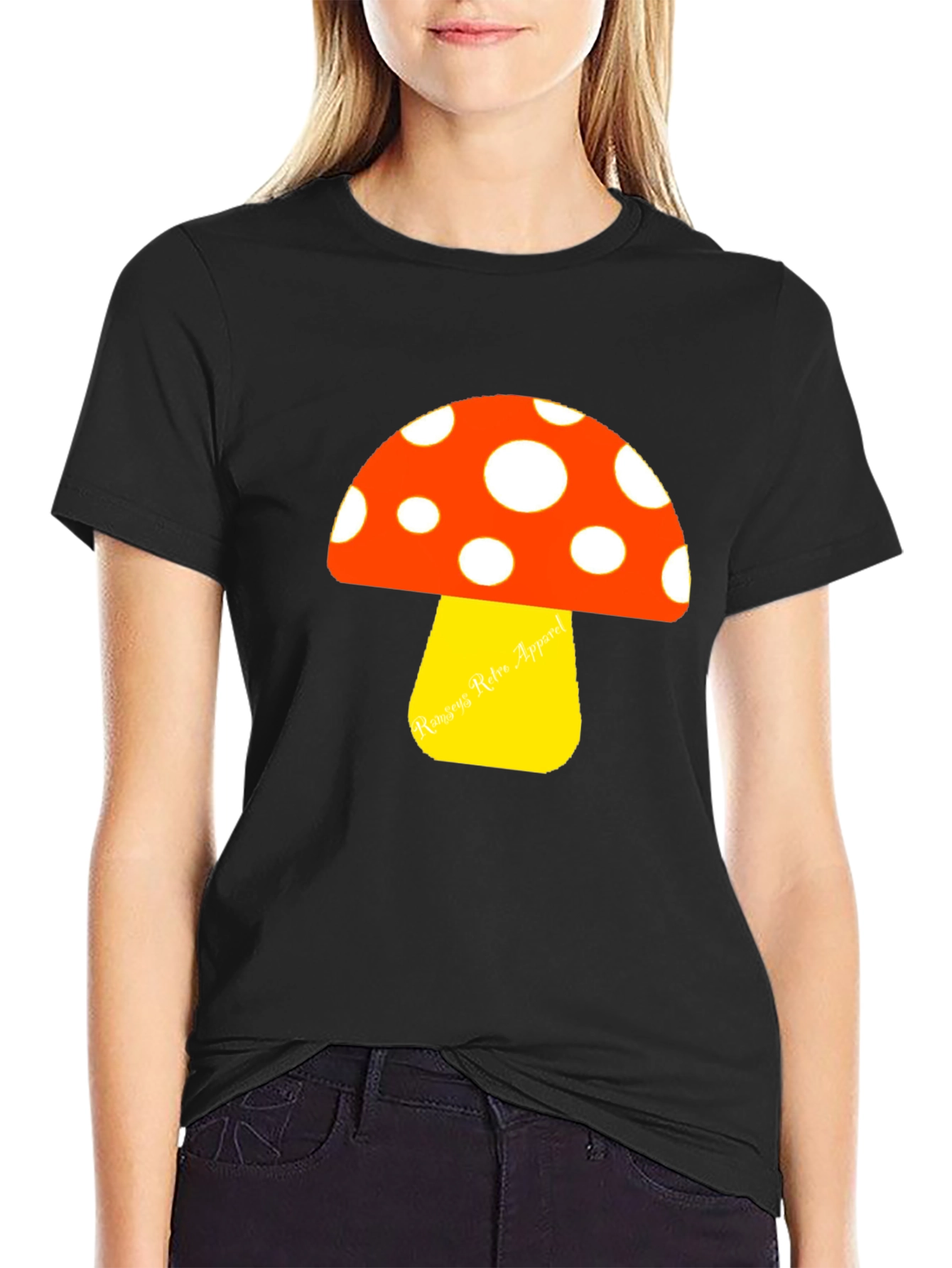 Retro Mushroom Graphic Tee - Funky & Stylish