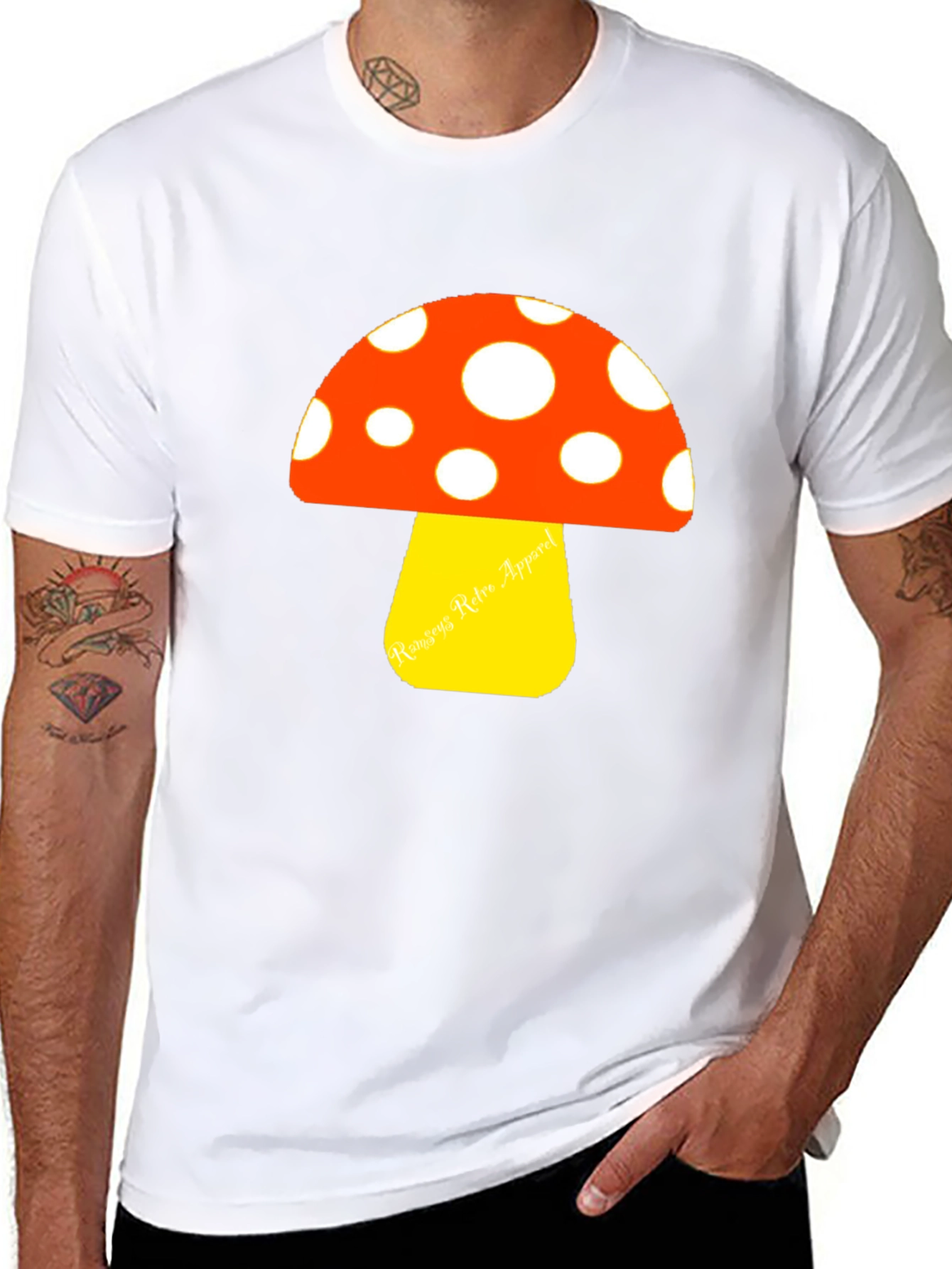 Retro Mushroom Graphic Tee - Funky & Stylish