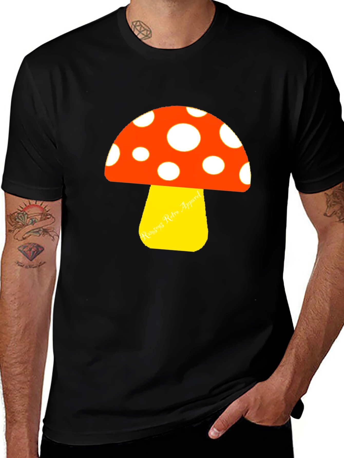 Retro Mushroom Graphic Tee - Funky & Stylish