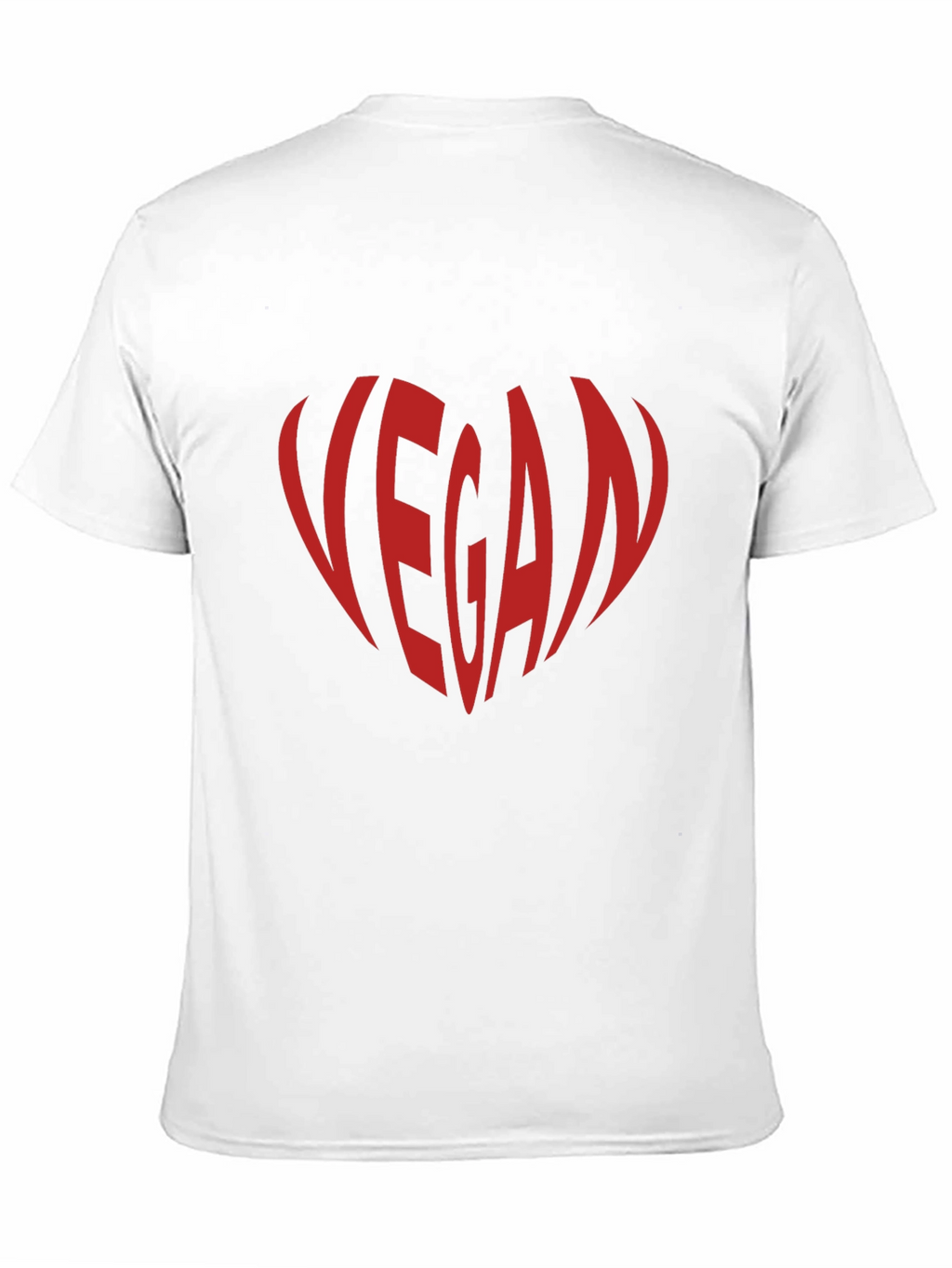 Vegan Heart Graphic Tee - Black Cotton T-Shirt