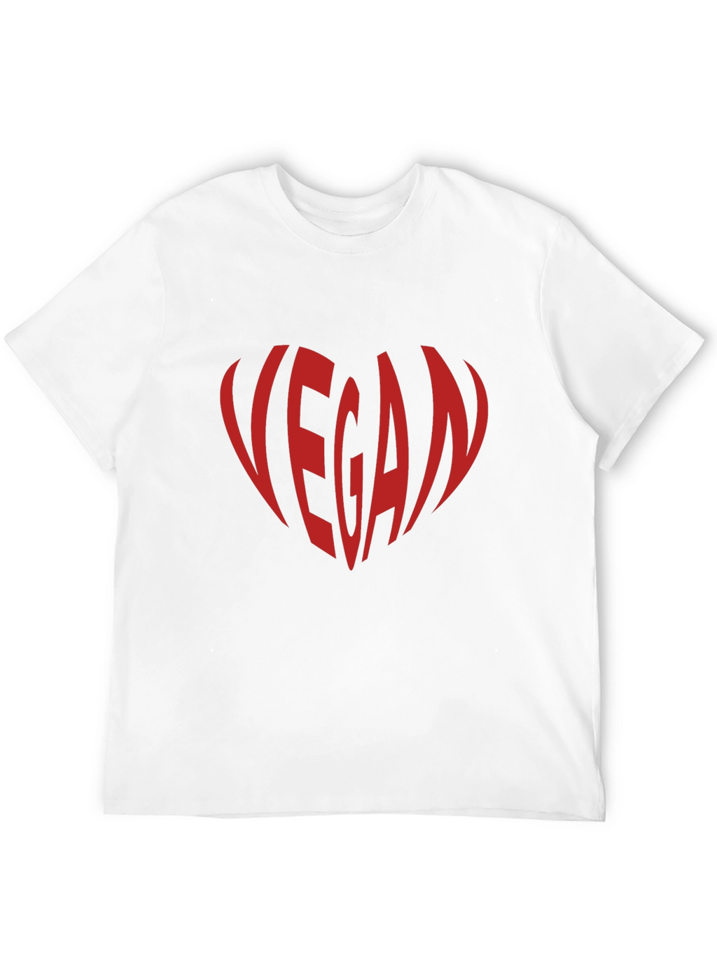Vegan Heart Graphic Tee - Black Cotton T-Shirt