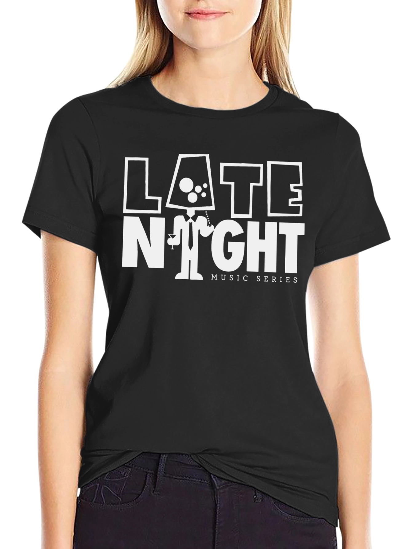 Late Night Music Series Black T-Shirt
